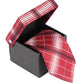 Alvaro Castagnino Microfiber Red::Multi Colored Stripes Necktie for Men