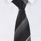 Alvaro Castagnino Microfiber Brown::White Colored Stripes Necktie for Men