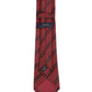 Alvaro Castagnino Microfiber Red::Black Colored Stripes Necktie for Men