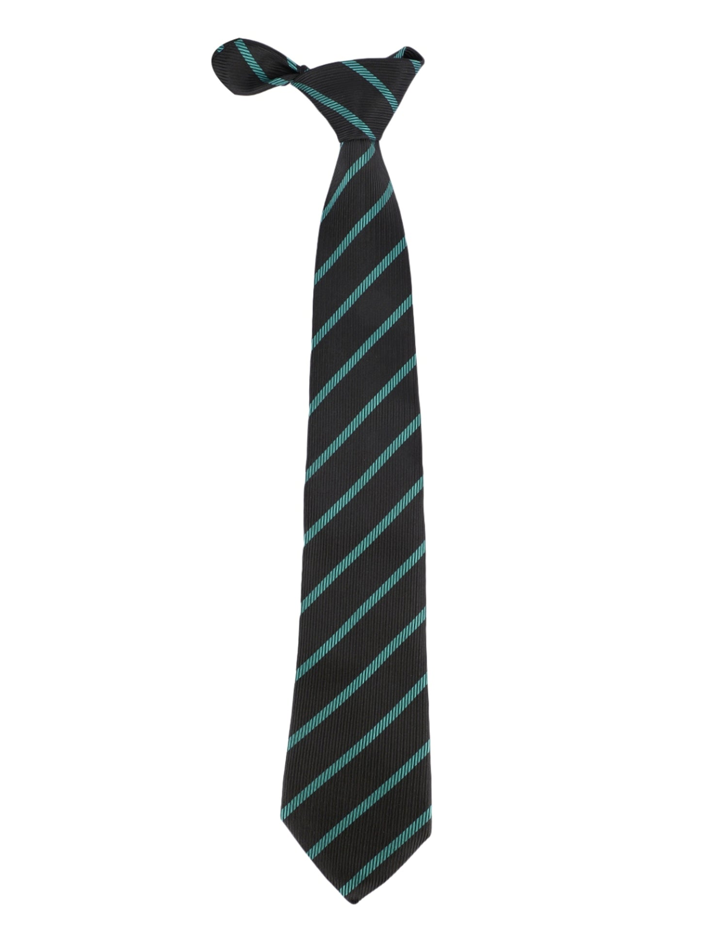 Alvaro Castagnino Microfiber Black::Green Colored Stripes Necktie for Men