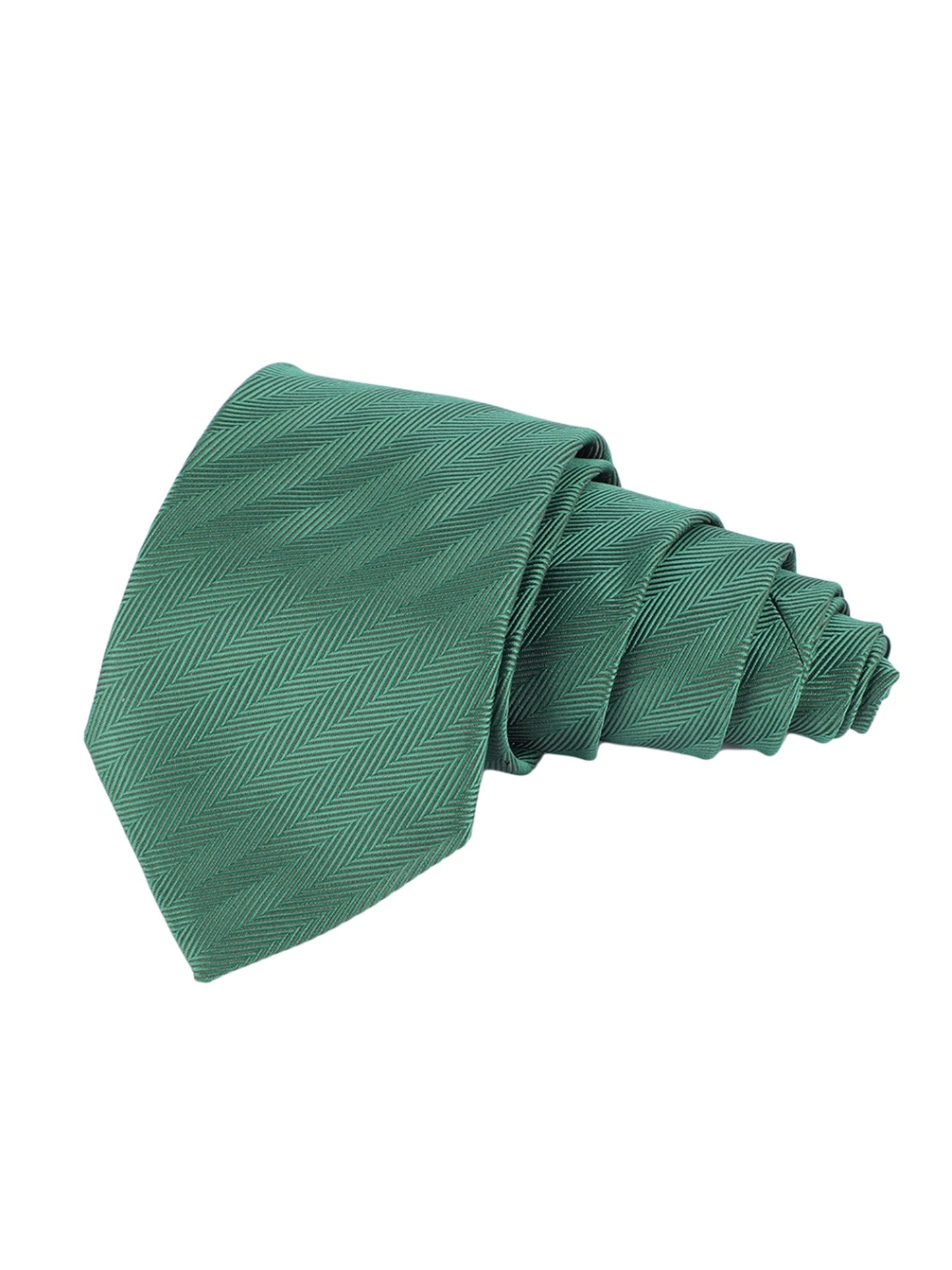 Alvaro Castagnino Microfiber Green Colored Solid Necktie with same fabric box for Men - New