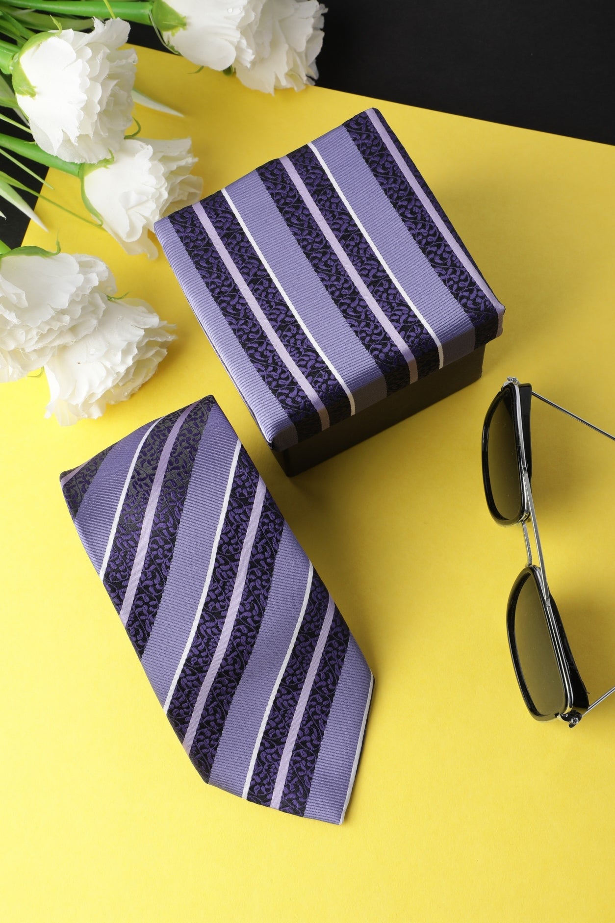 Copy of Alvaro Castagnino Microfiber Blue::White Colored Printed Necktie for Men