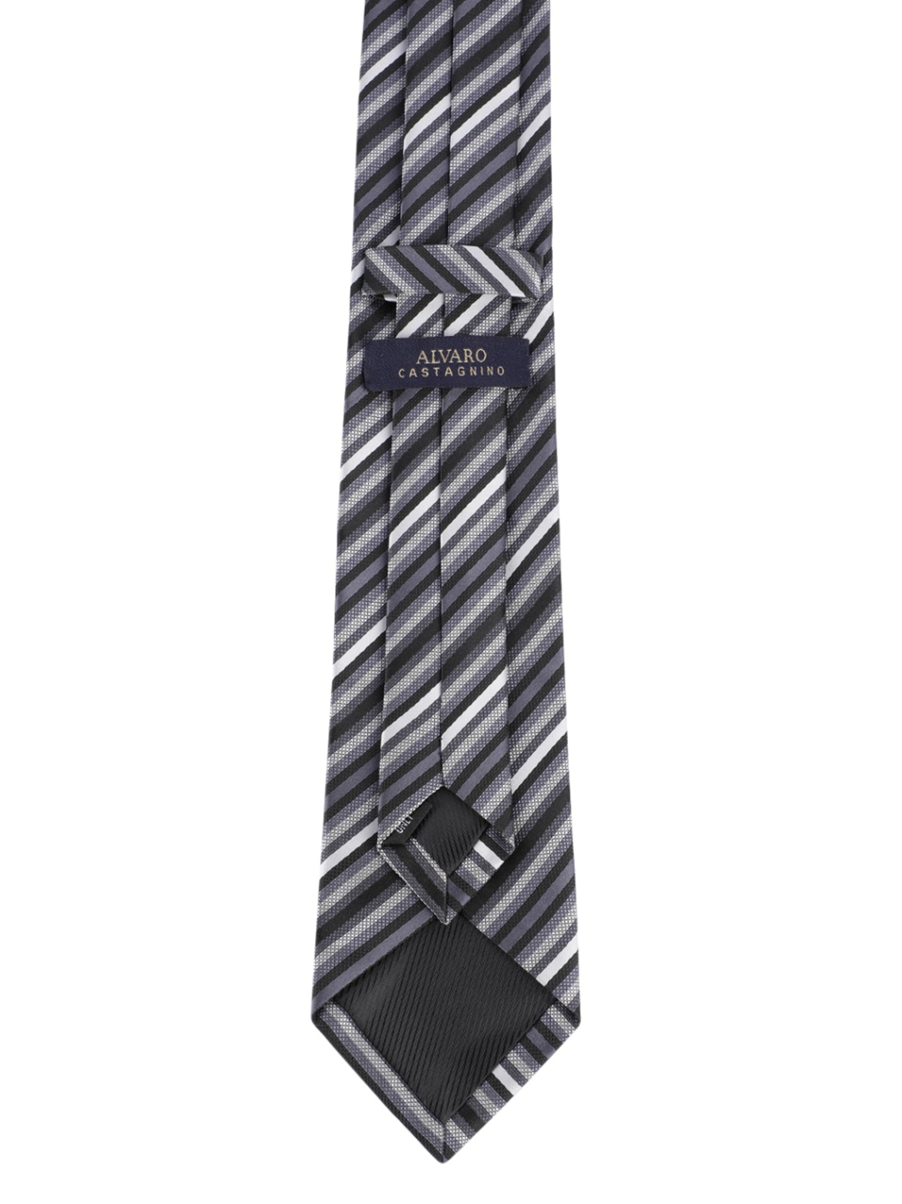Alvaro Castagnino Microfiber Multi Colored Stripes Necktie for Men