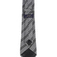 Alvaro Castagnino Microfiber White::Black Colored Stripes Necktie for Men
