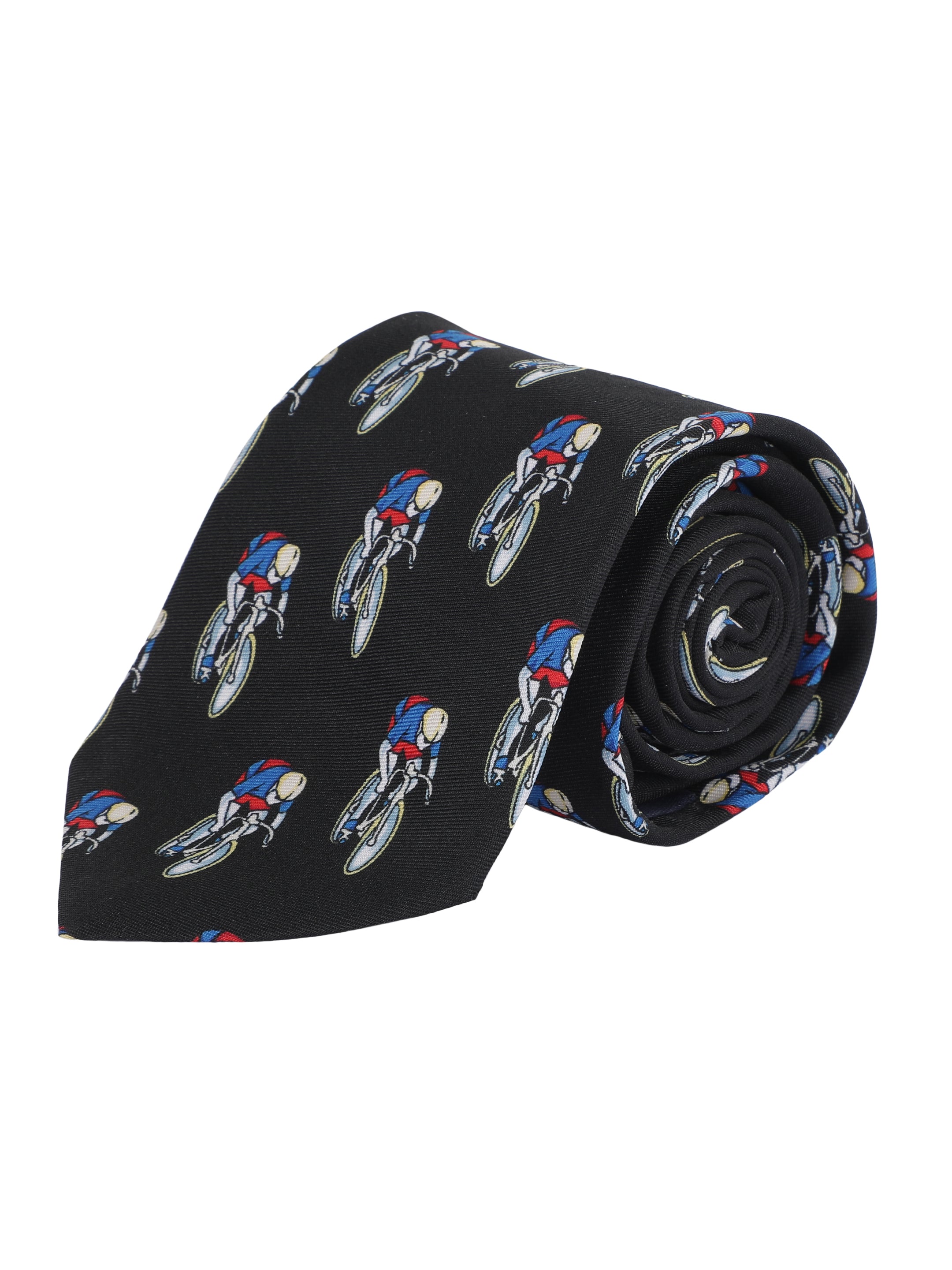 Alvaro Castagnino Microfiber Black::Multi Colored Printed Necktie with same fabric box for Men
