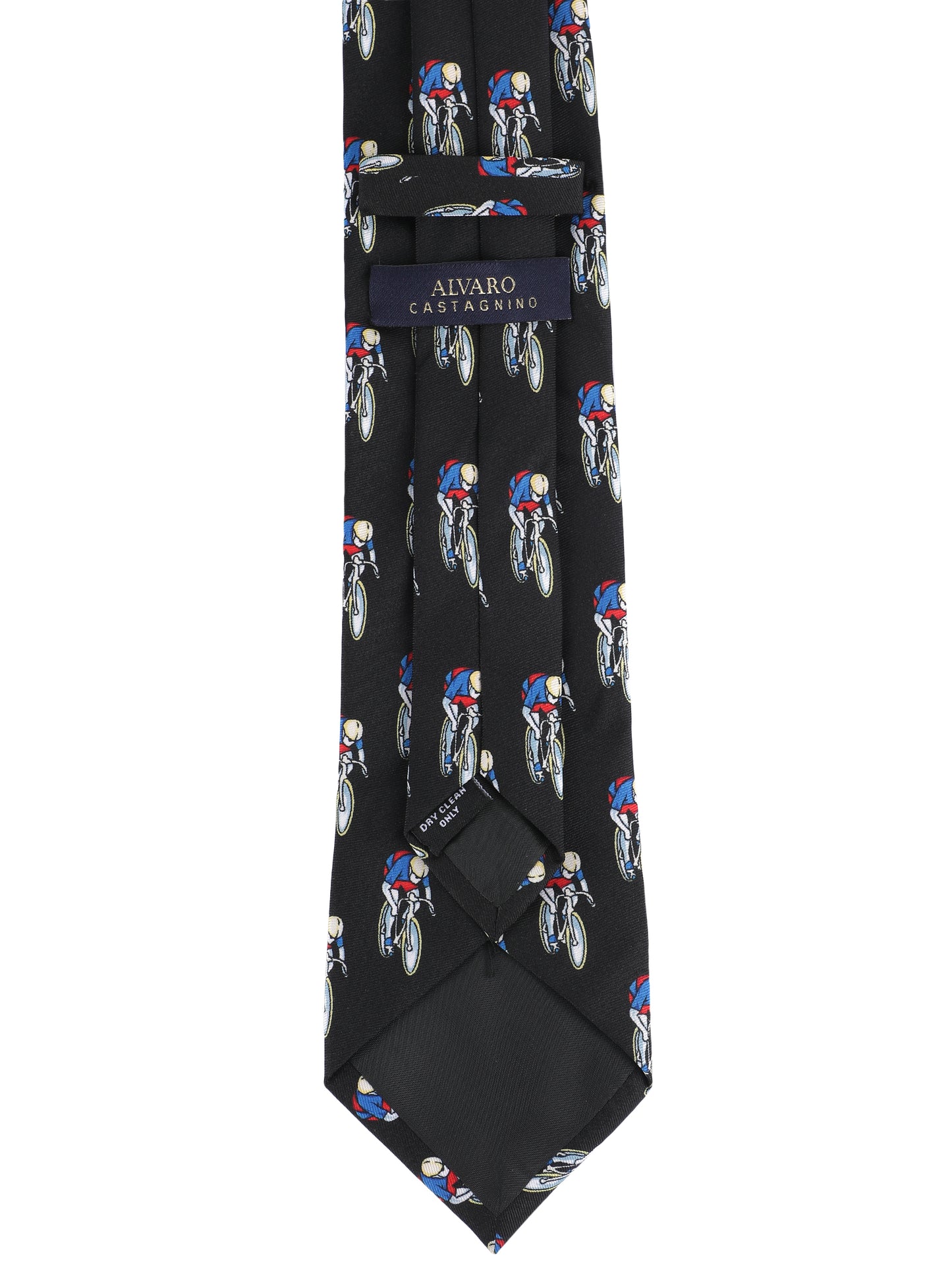Alvaro Castagnino Microfiber Black::Multi Colored Printed Necktie with same fabric box for Men