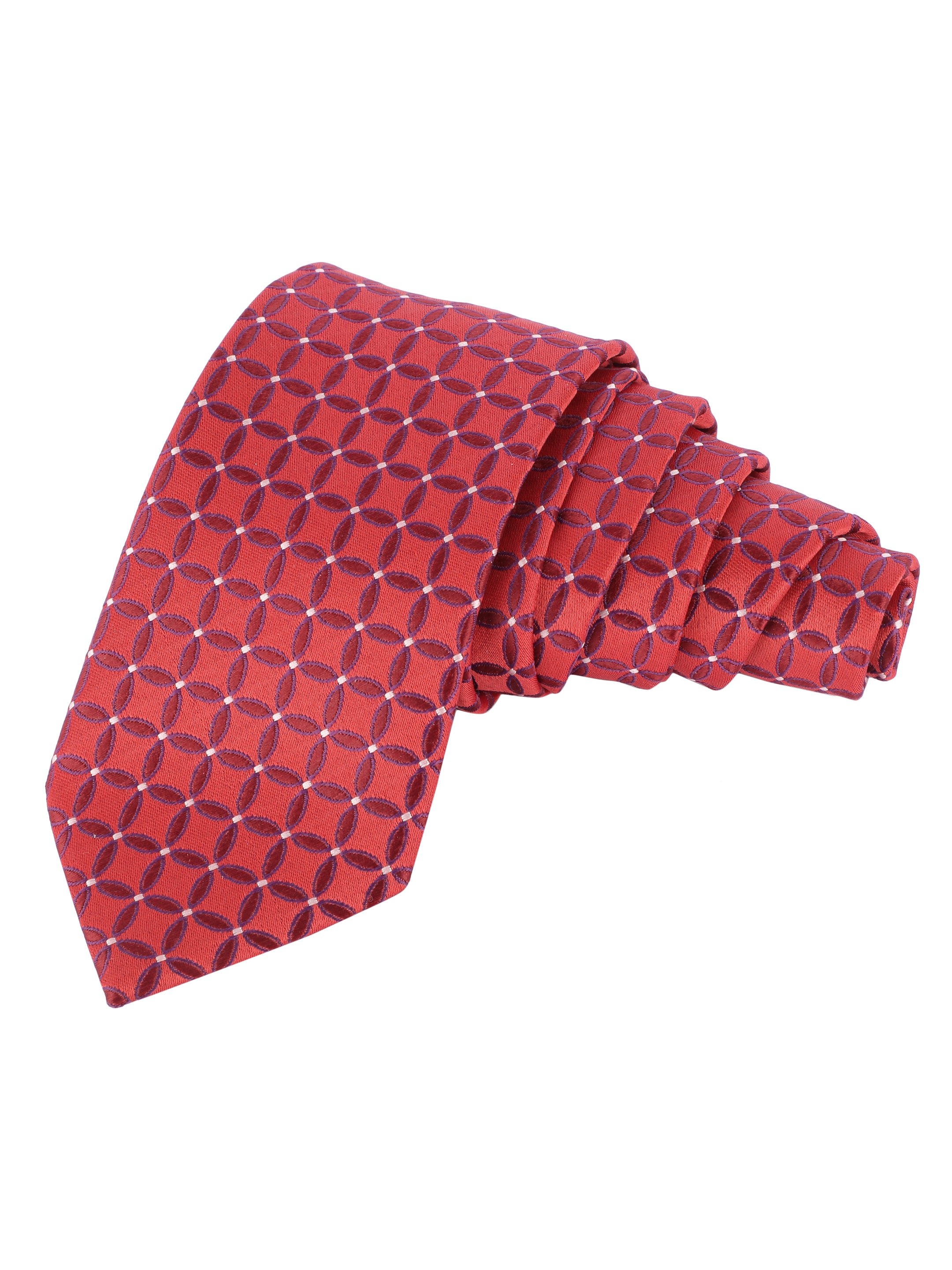 Alvaro Castagnino Microfiber Red Colored Necktie for Men