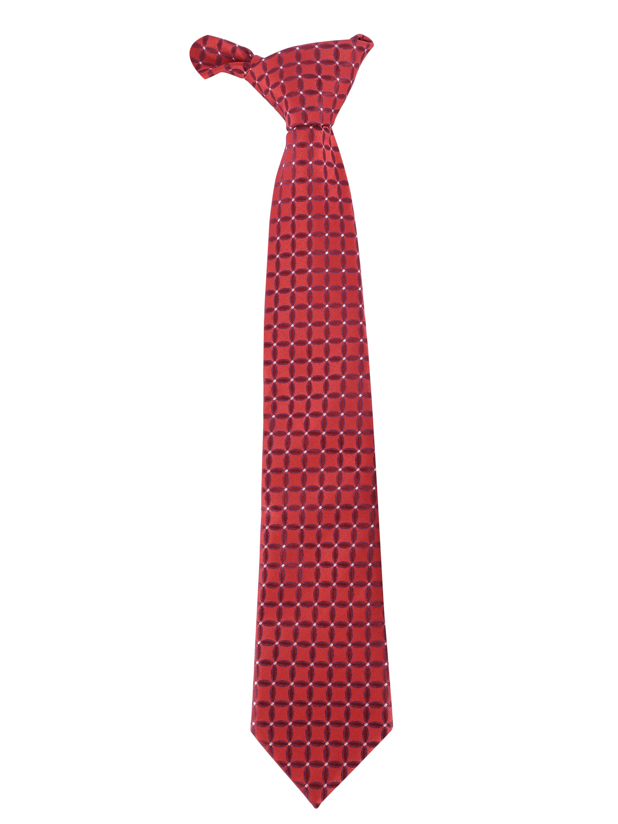 Red Geometric Necktie