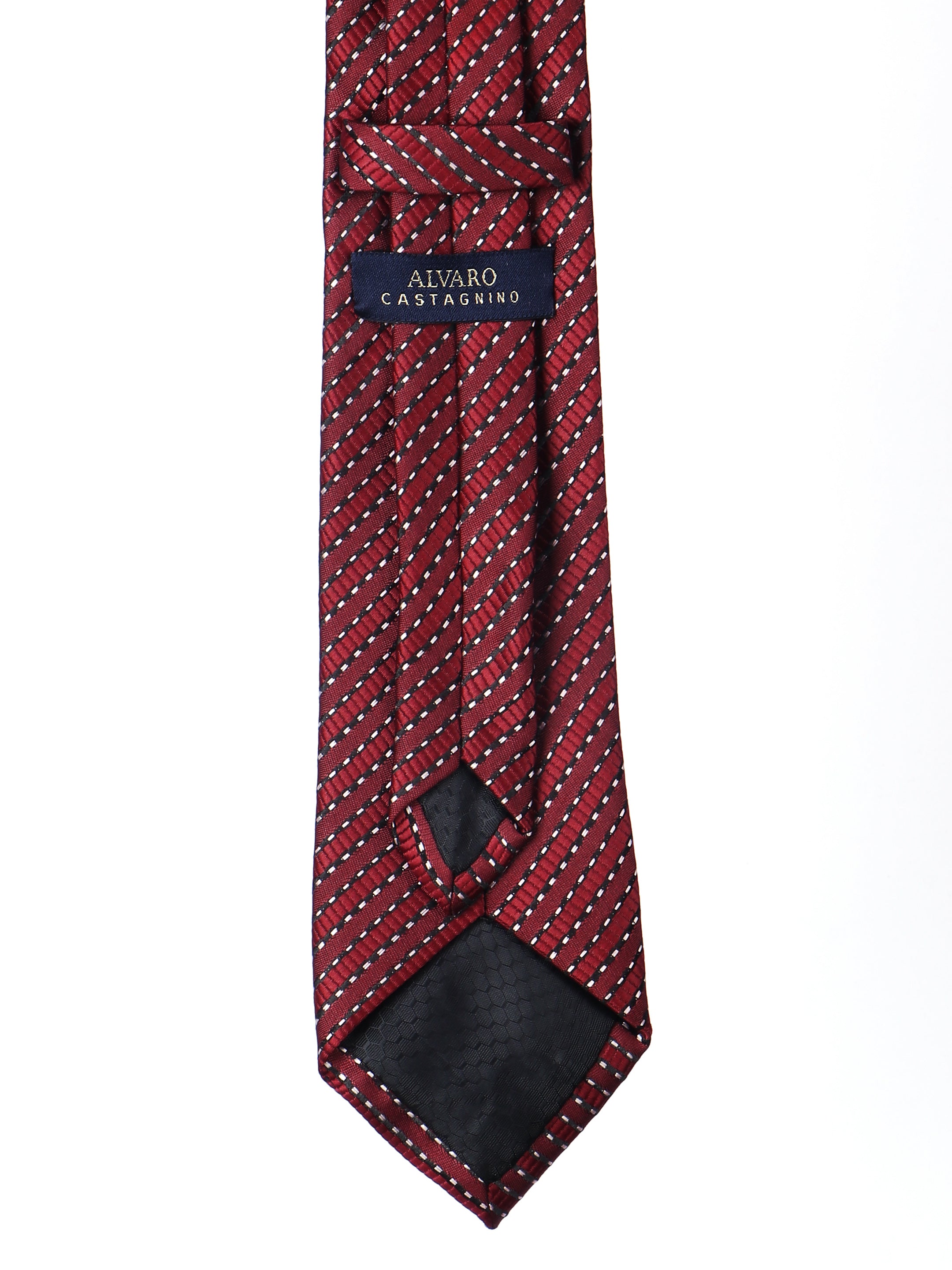 Alvaro Castagnino Microfiber Maroon Colored Necktie for Men