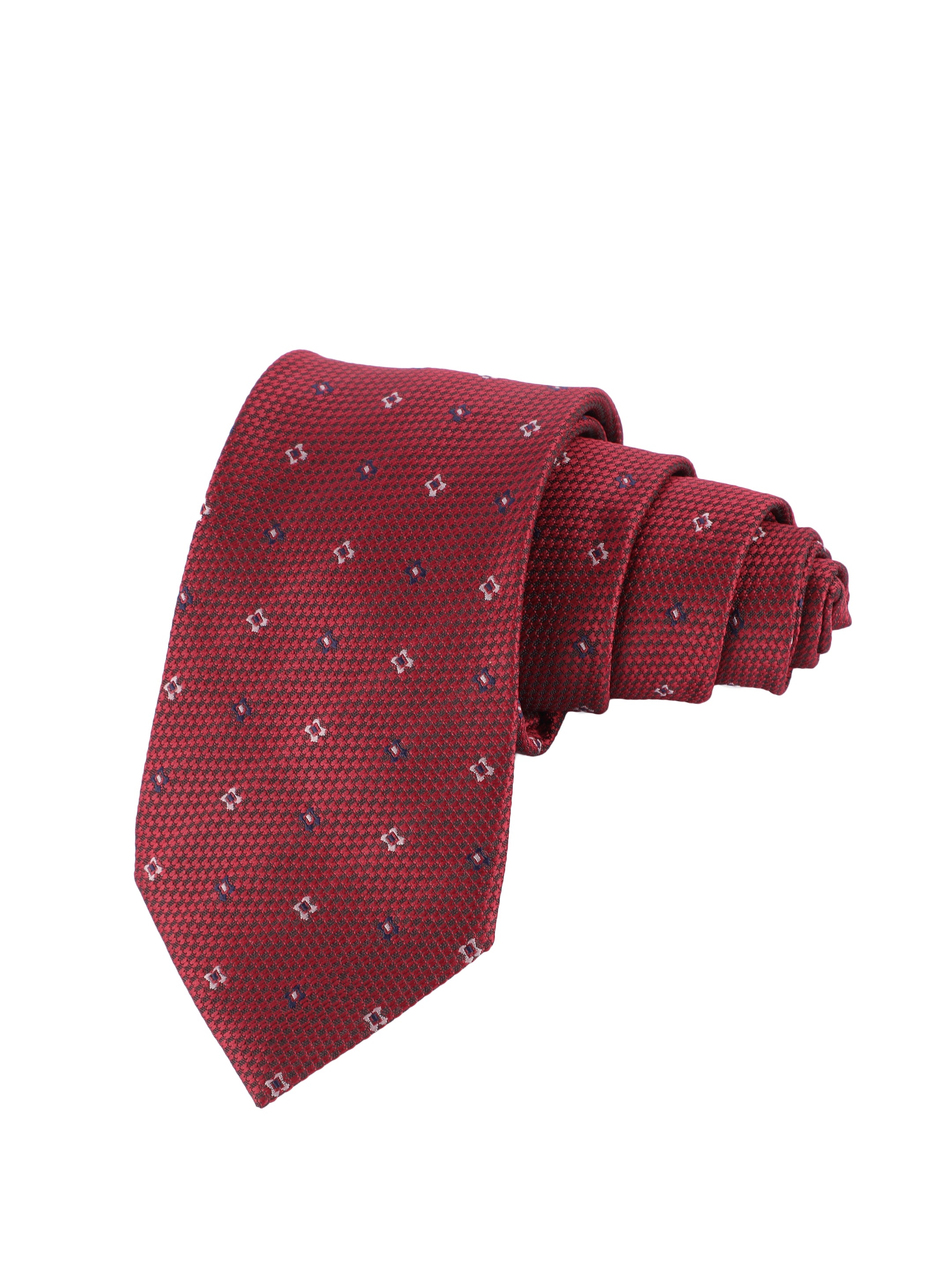 Maroon Geometric Necktie