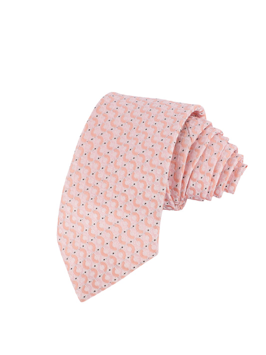 Alvaro Castagnino Microfiber Pink and peach Colored Necktie for Men