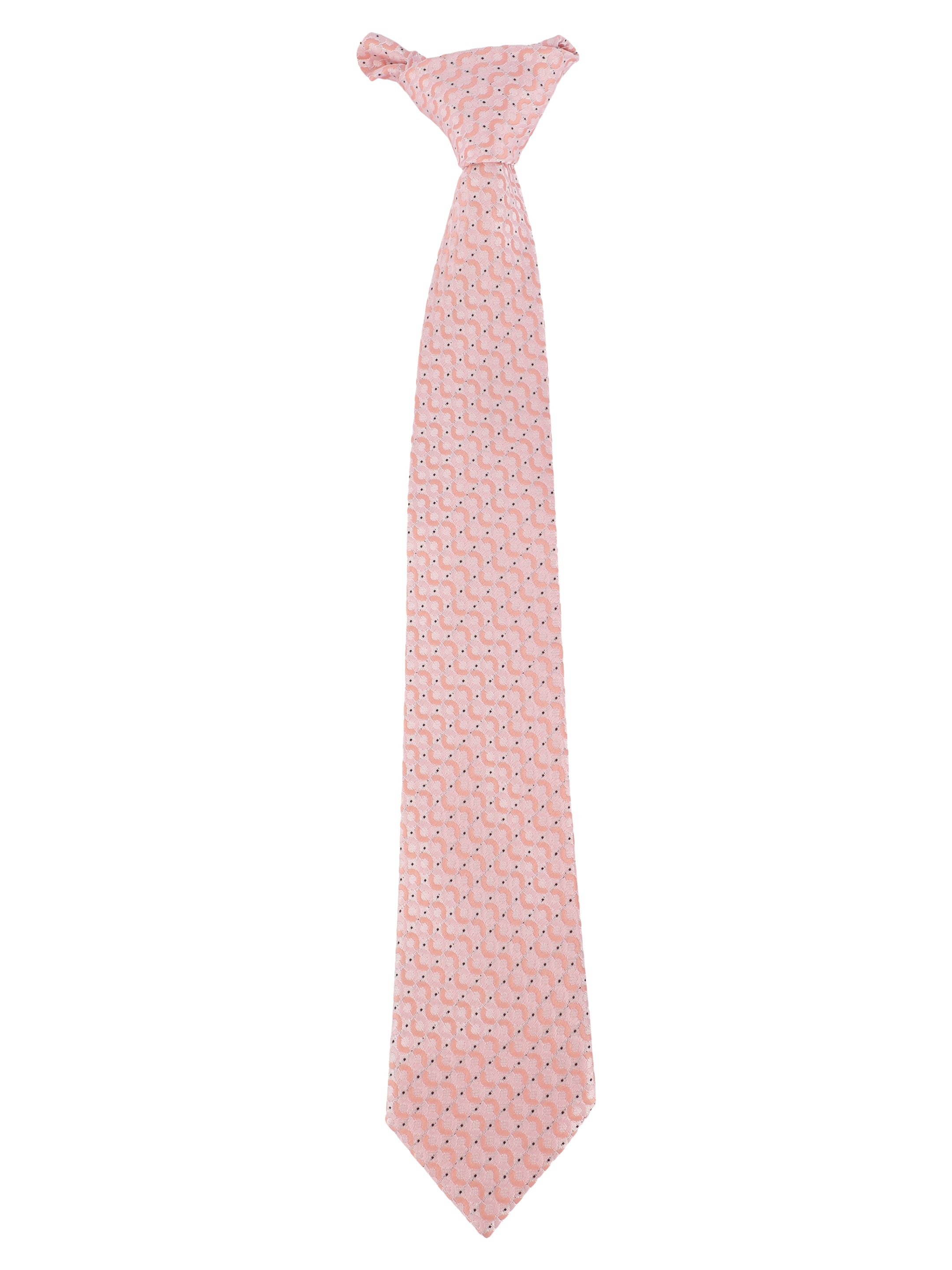 Alvaro Castagnino Microfiber Pink and peach Colored Necktie for Men