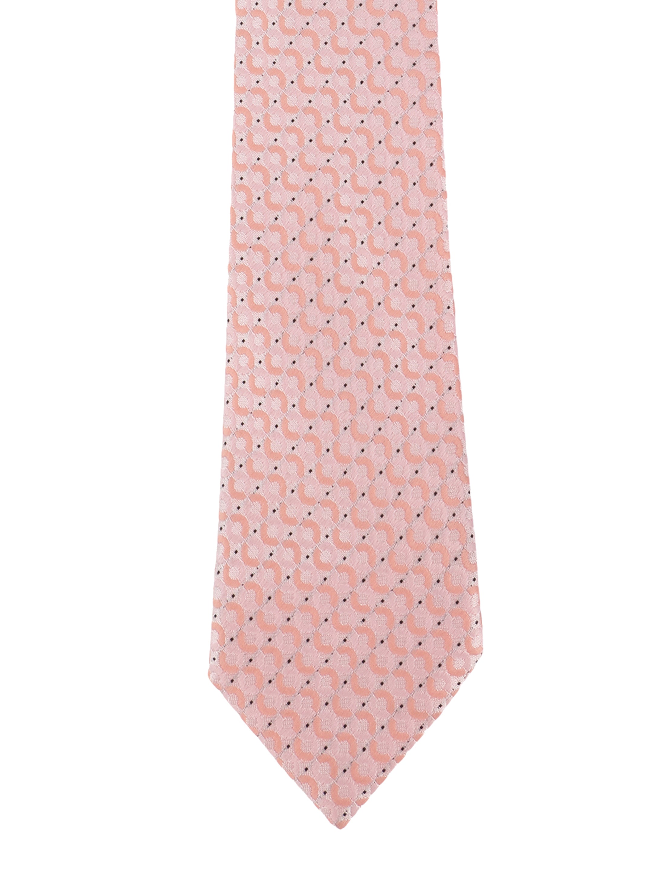 Alvaro Castagnino Microfiber Pink and peach Colored Necktie for Men