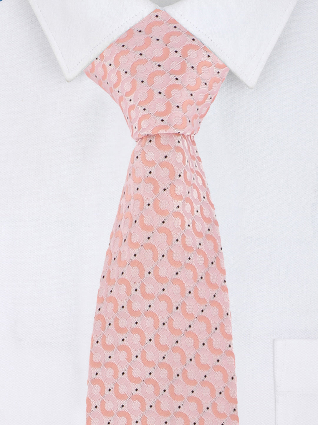 Peach Geometric Necktie