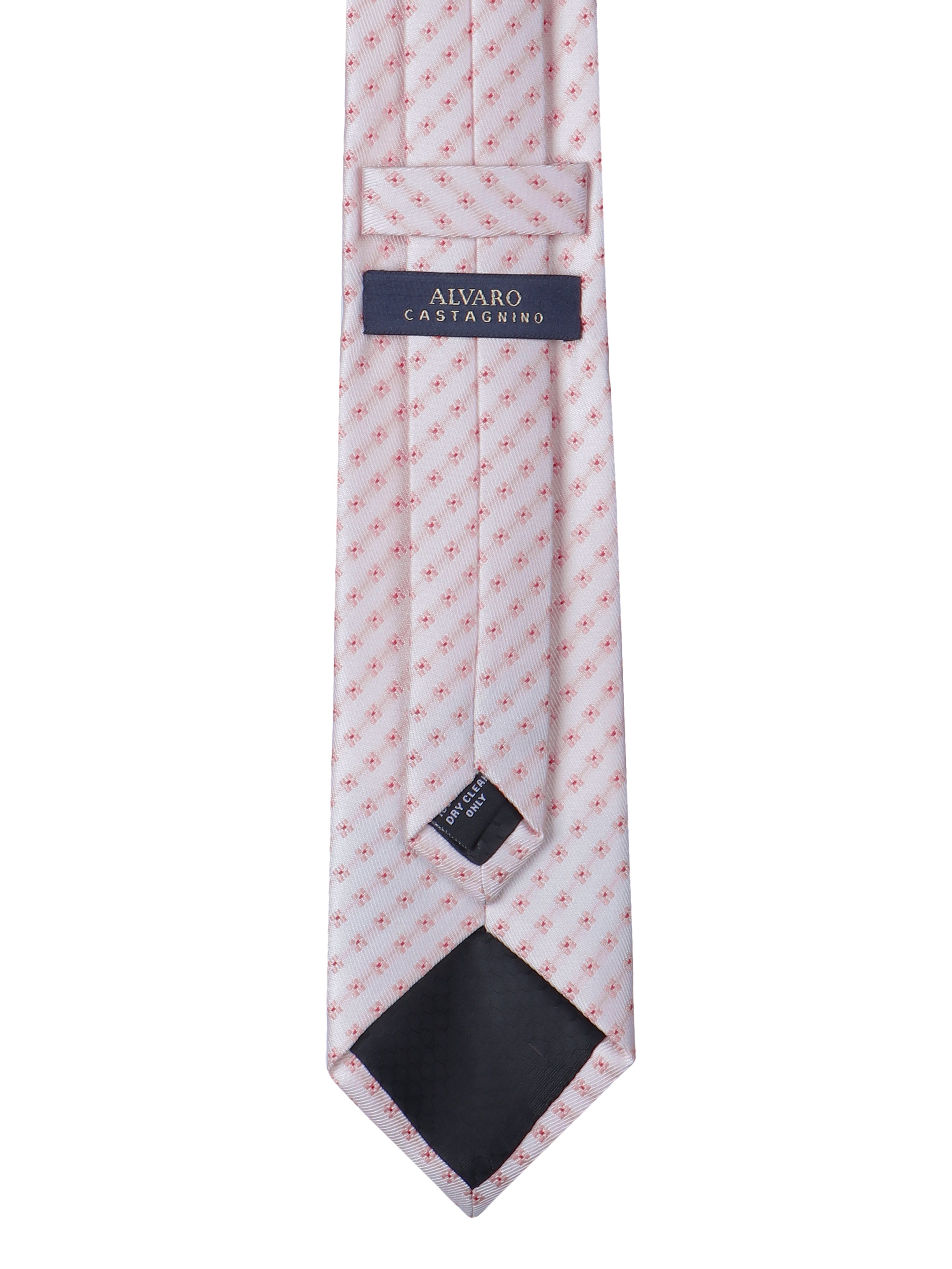 Alvaro Castagnino Microfiber Pink Colored Necktie for Men