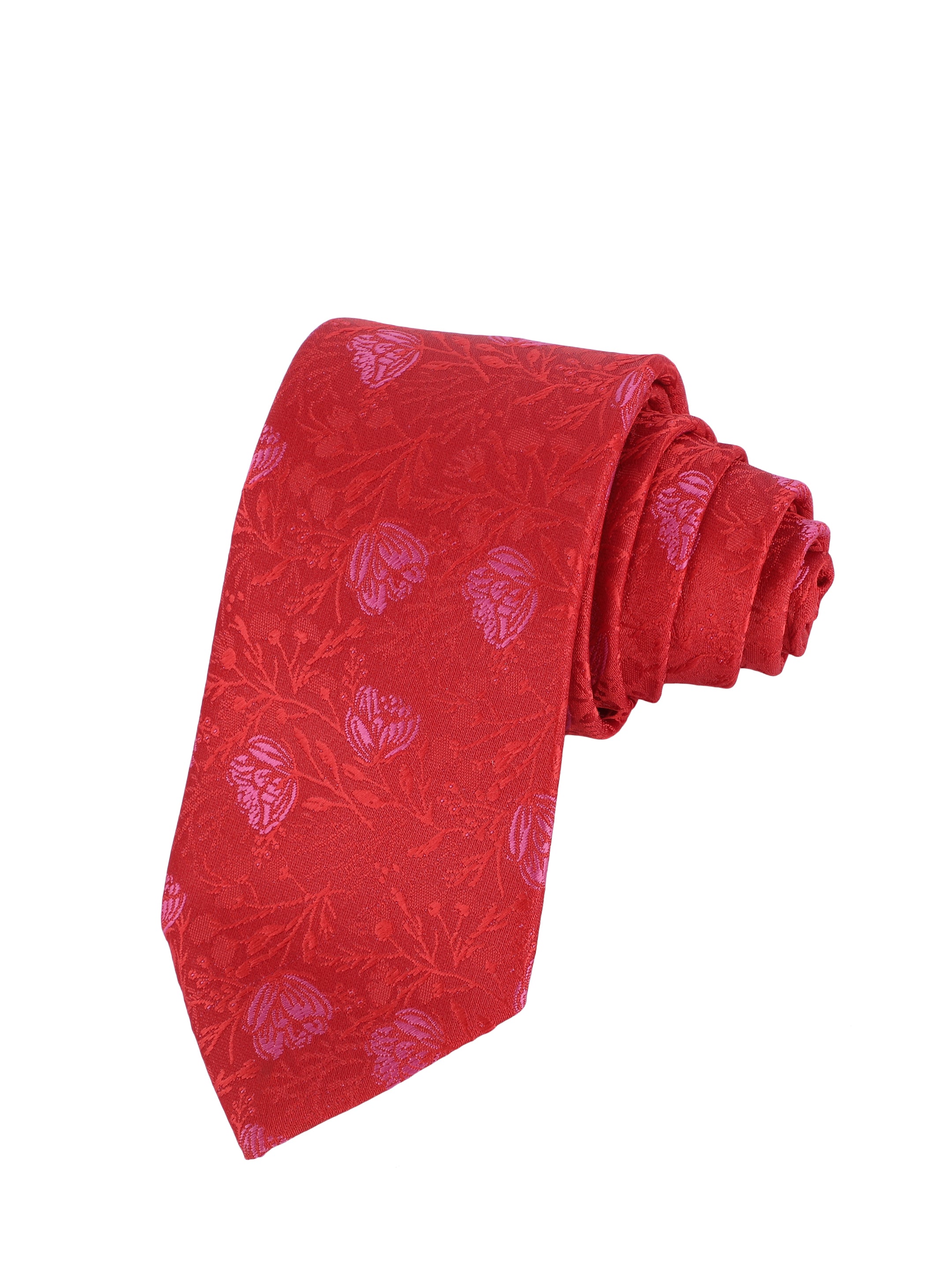 Red Floral Necktie