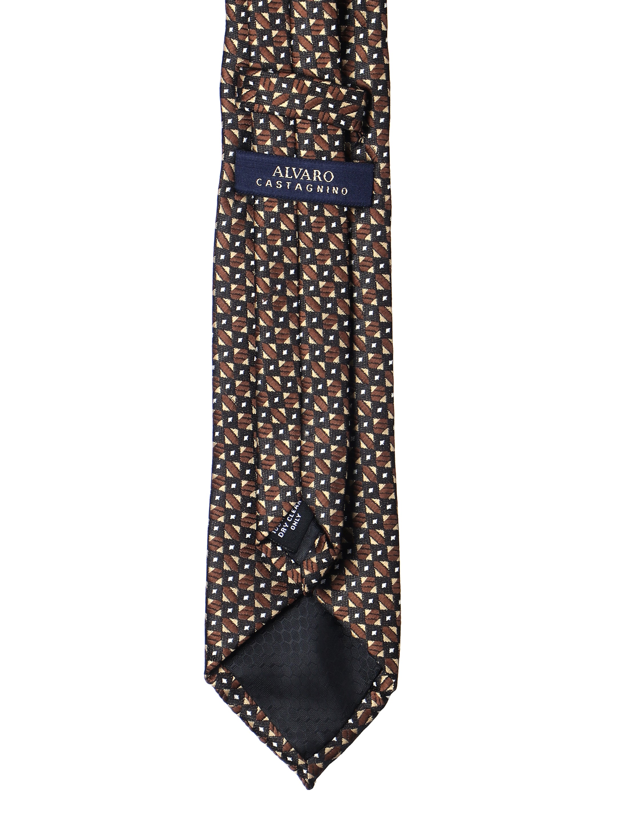 Alvaro Castagnino Microfiber BROWN  Colored Necktie for Men