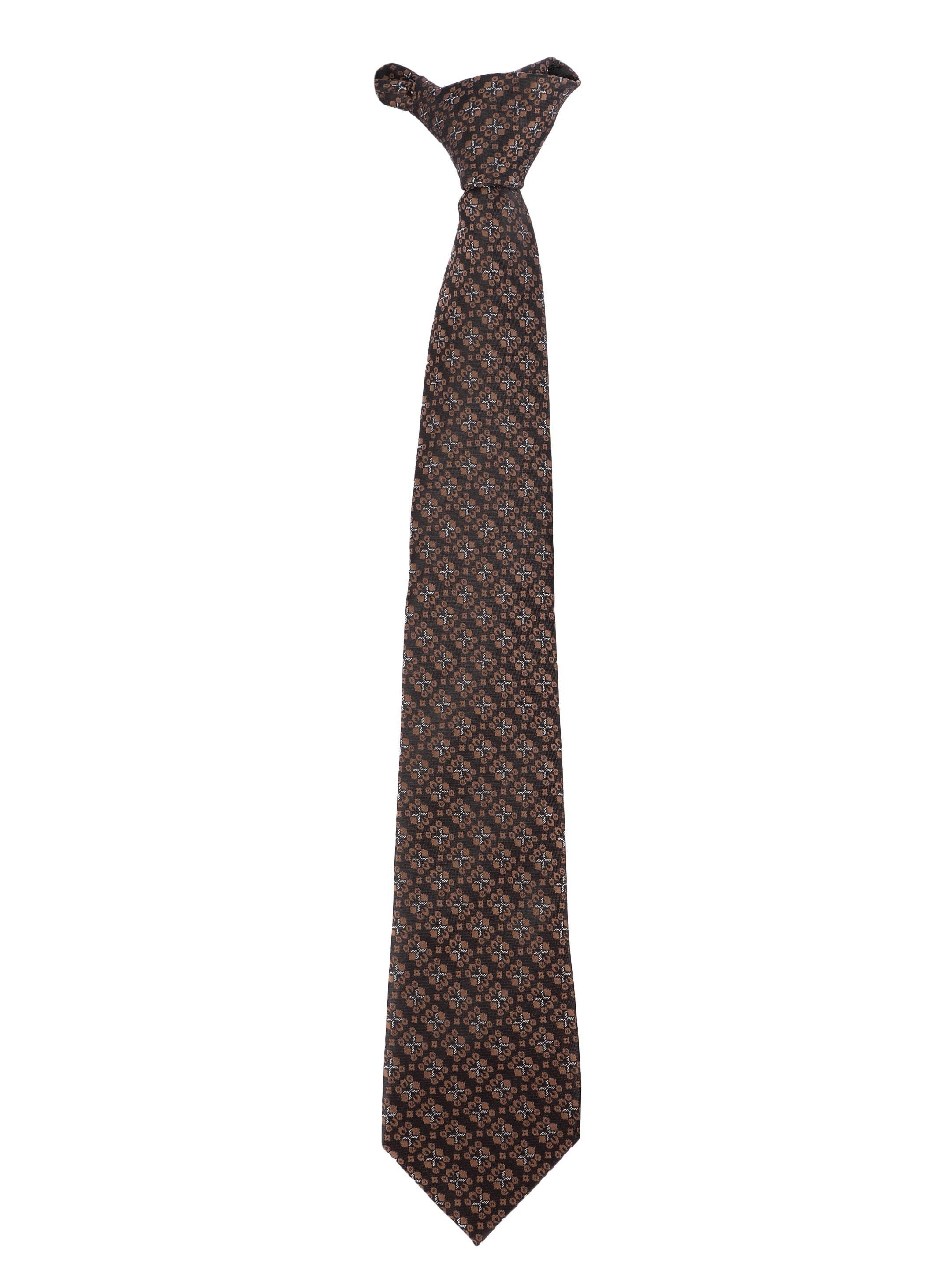 Alvaro Castagnino Microfiber BROWN  Colored Necktie for Men