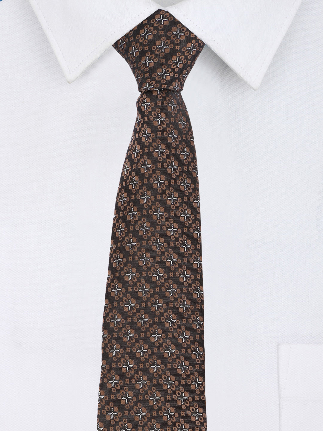 Alvaro Castagnino Microfiber BROWN  Colored Necktie for Men