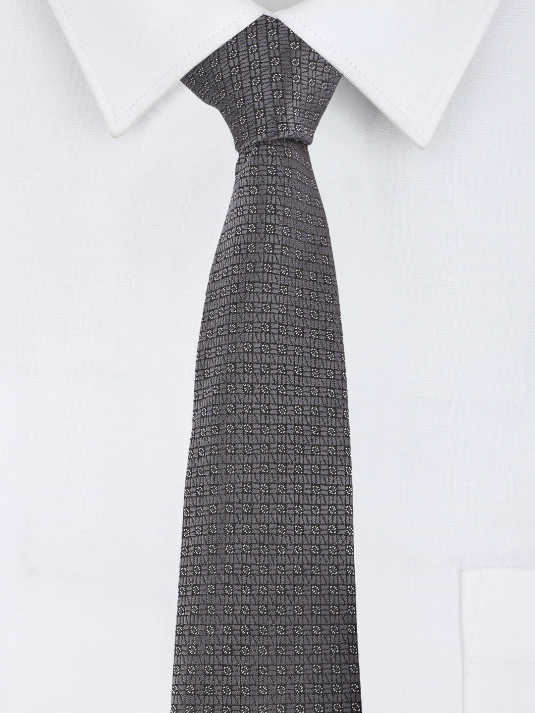 Alvaro Castagnino Microfiber GREY  Colored Necktie for Men