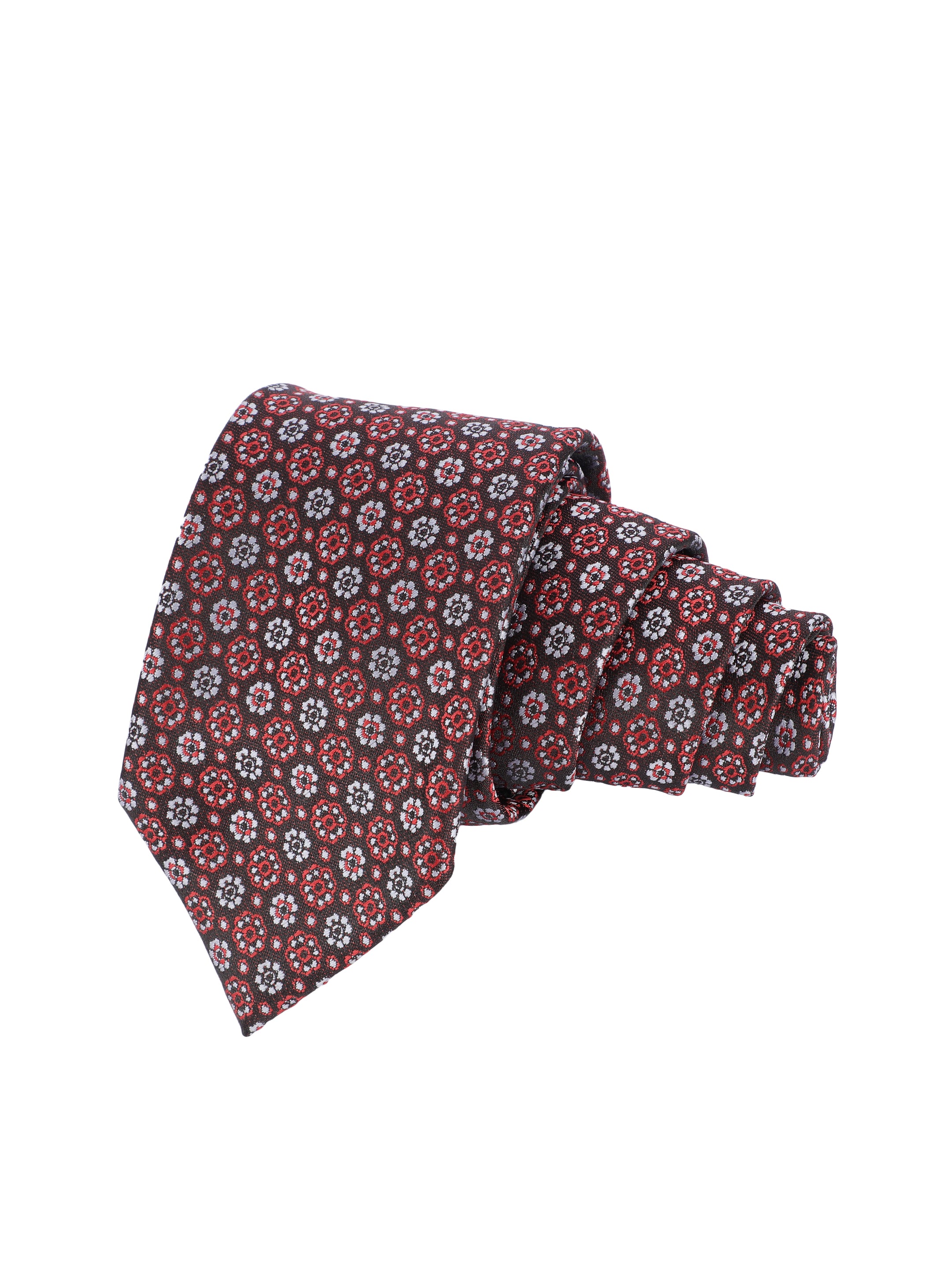 Maroon Floral Necktie