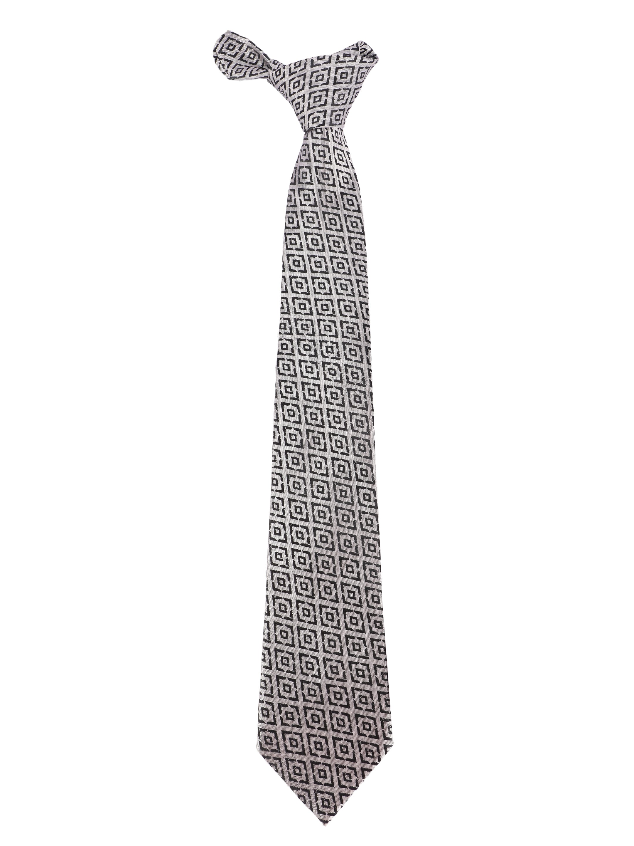 Alvaro Castagnino Microfiber BLACK AND WHITE  Colored Necktie for Men