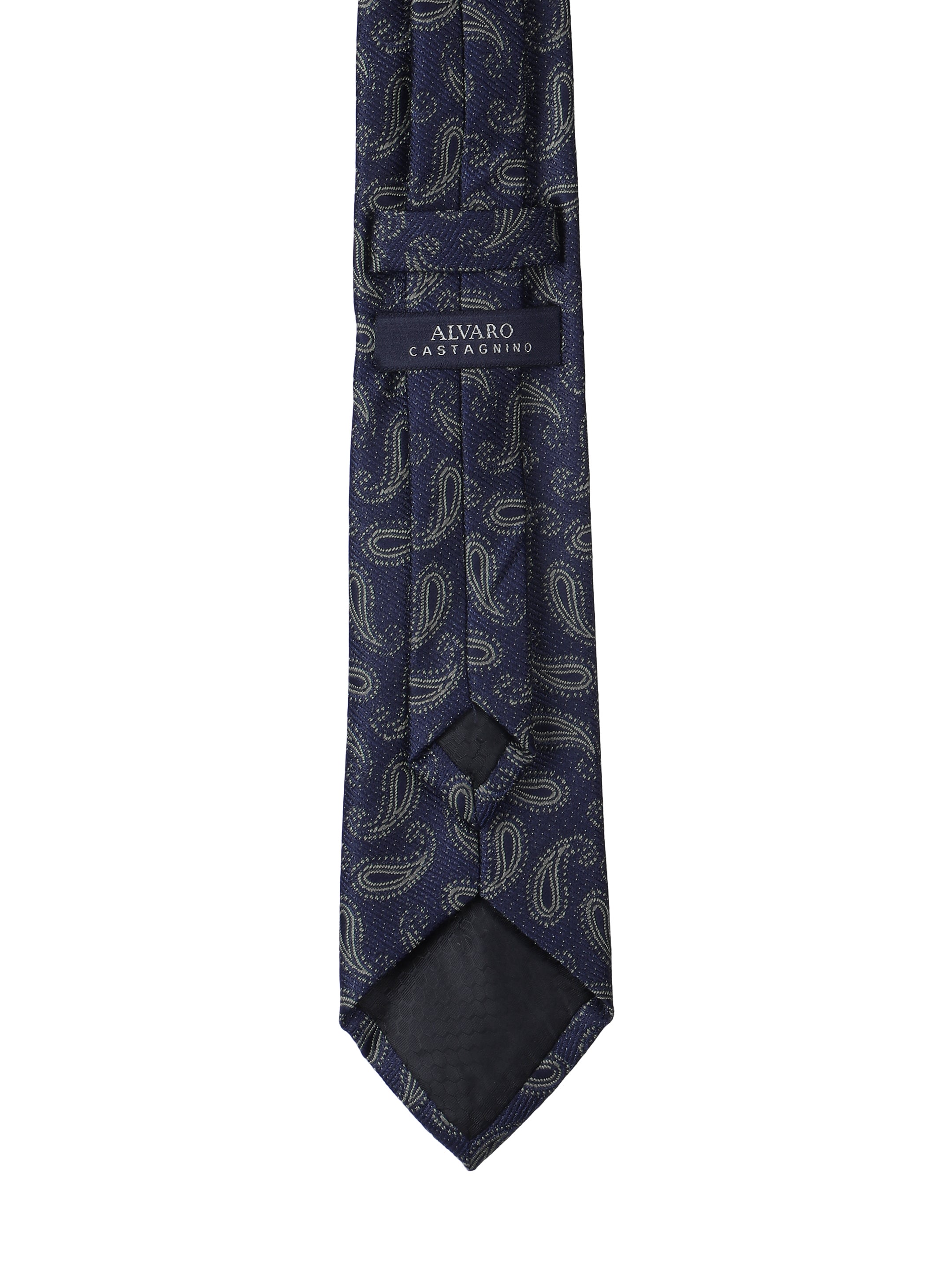 Navy Blue & Black Paisley Necktie
