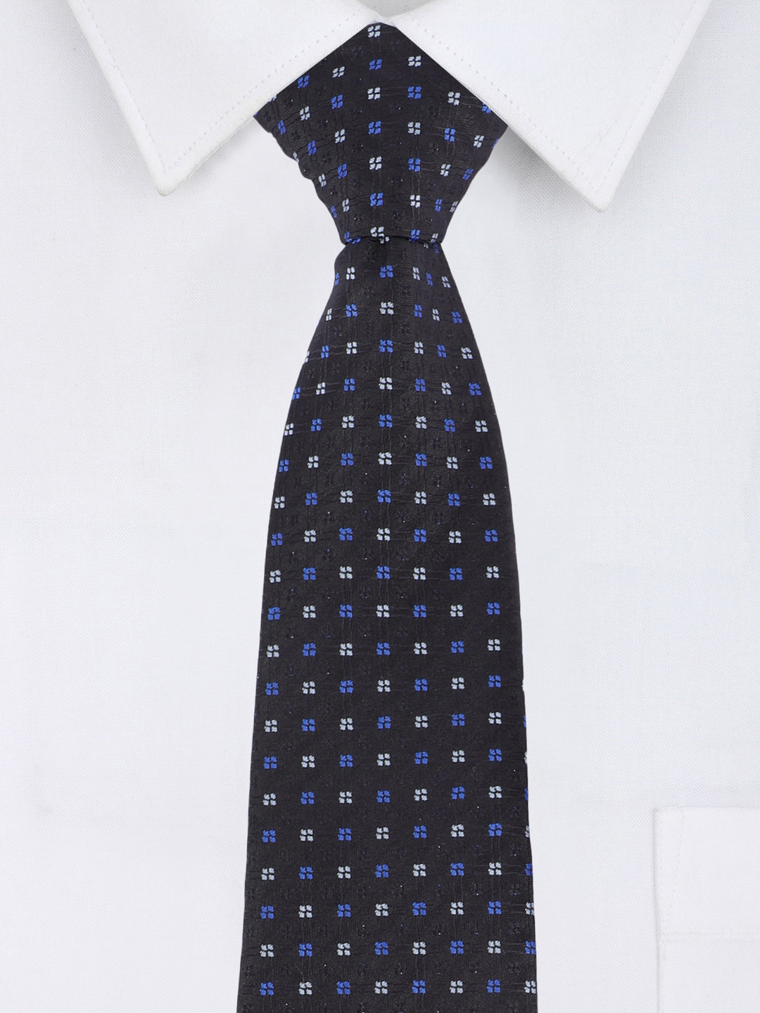 Alvaro Castagnino Microfiber BLACK AND MULTI  Colored Necktie for Men