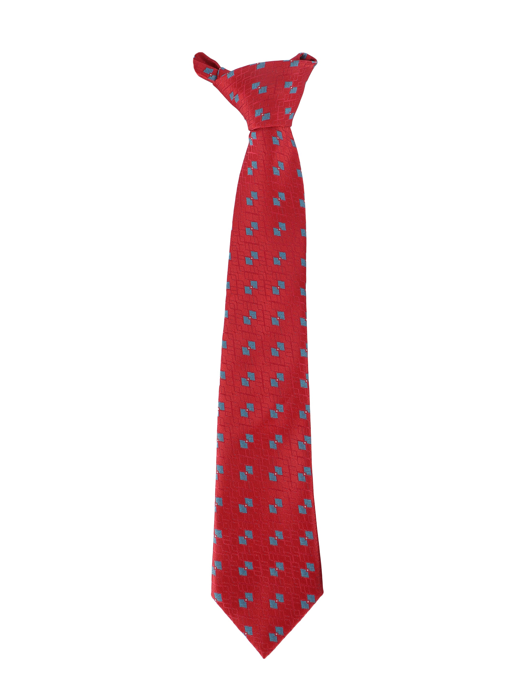 Red Geometric Necktie