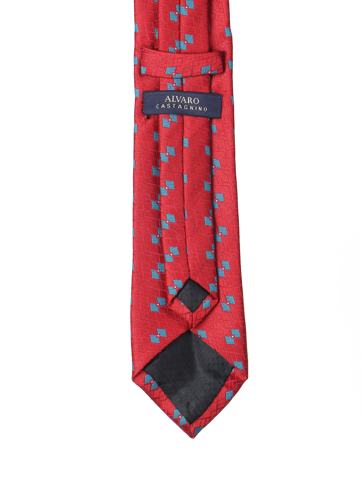 Red & Blue Geometric Necktie