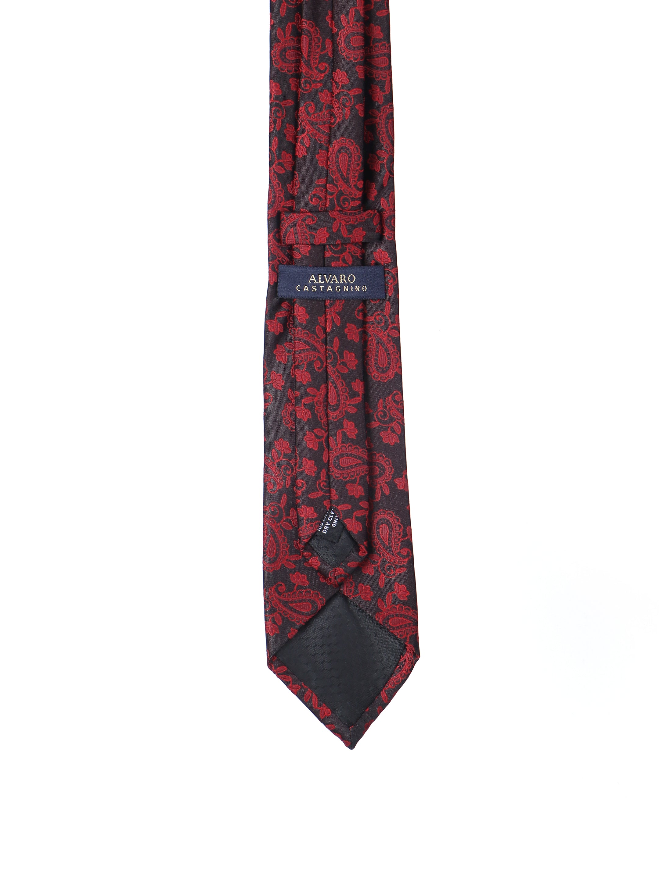 Alvaro Castagnino Microfiber RED AND BLACK Colored Necktie for Men