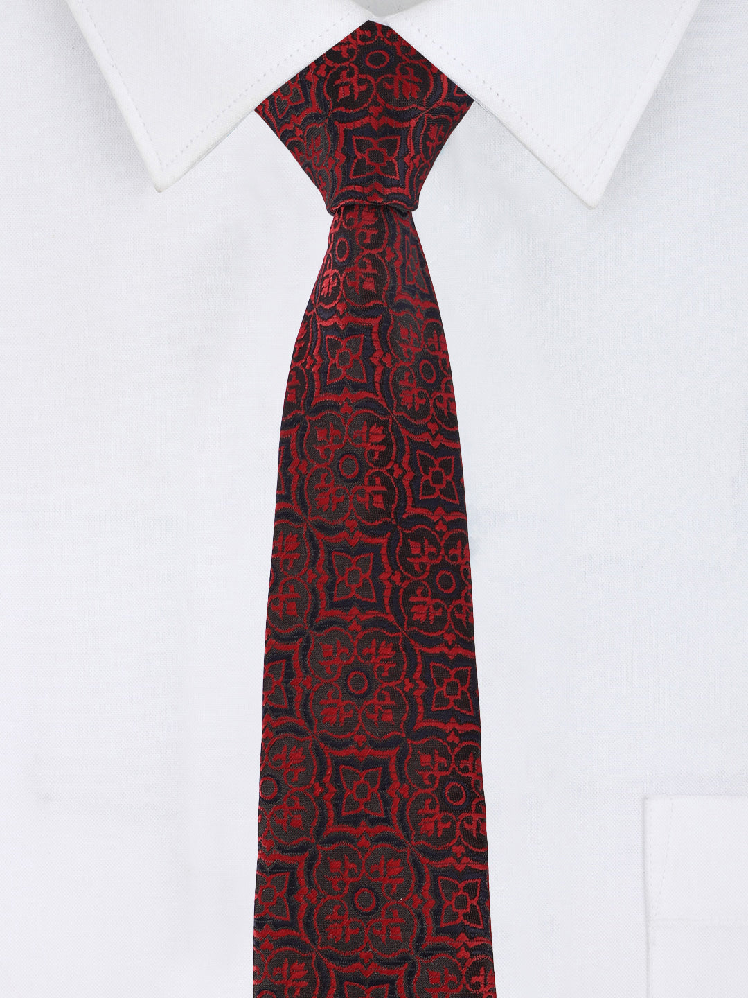 Alvaro Castagnino Microfiber RED AND BLACK Colored Necktie for Men