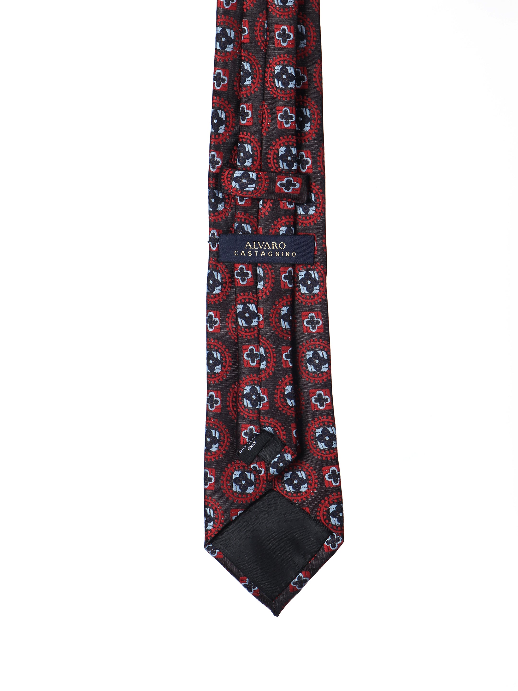 Alvaro Castagnino Microfiber BLACK AND RED Colored Necktie for Men