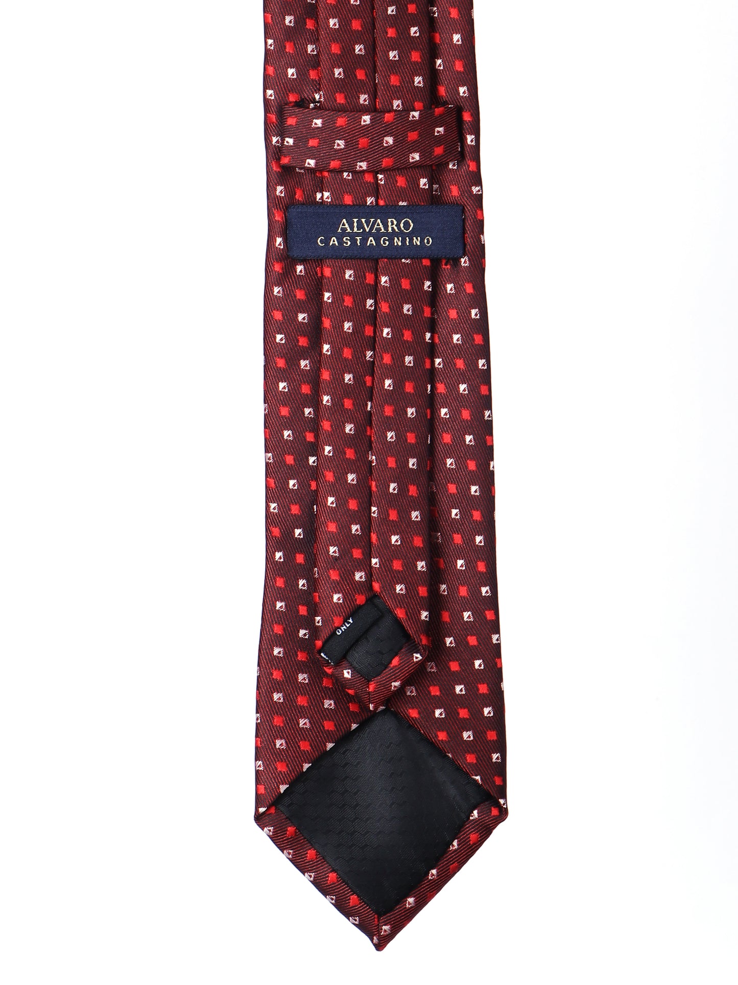 Alvaro Castagnino Microfiber Maroon Colored Necktie for Men