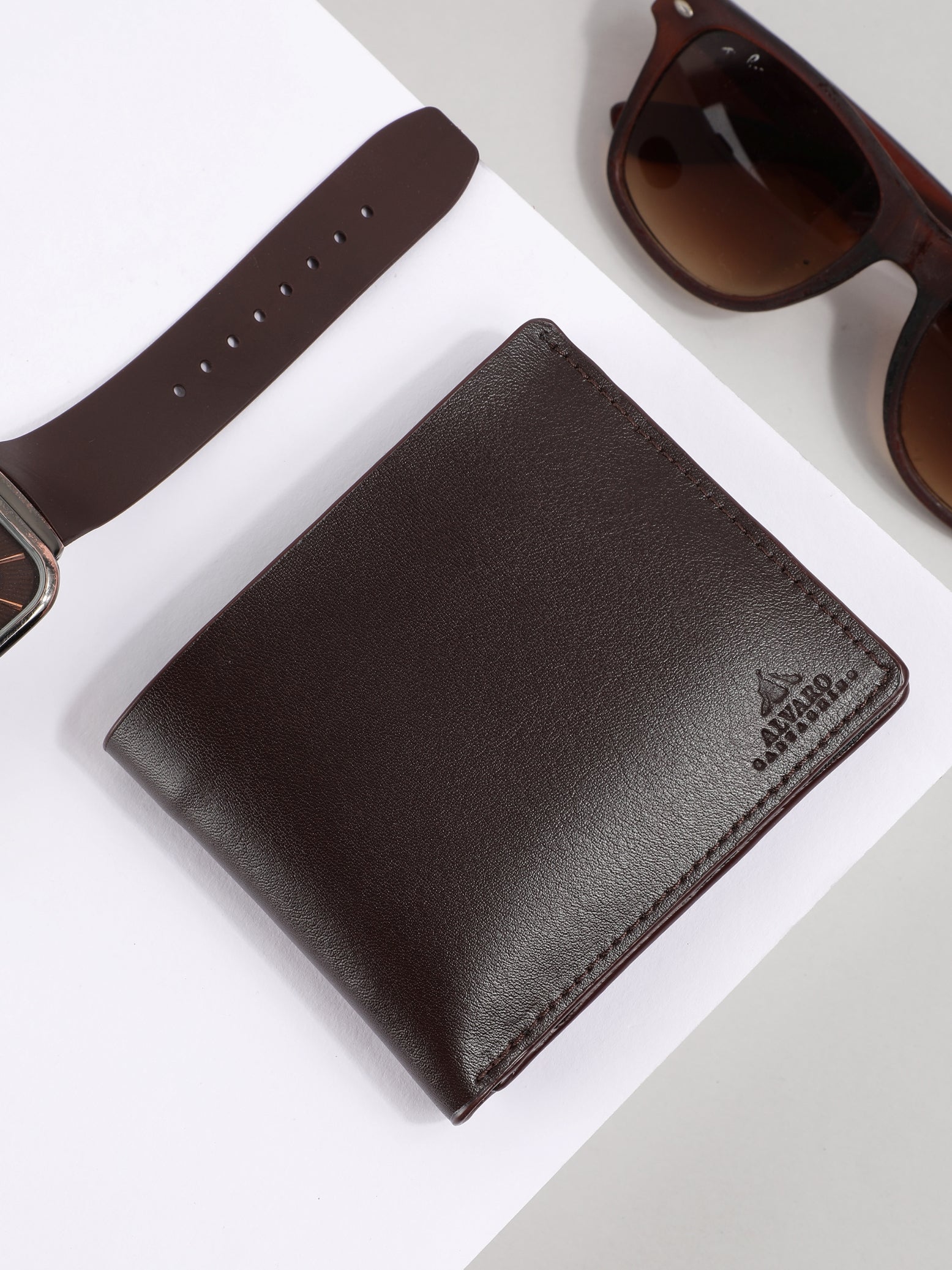 Alvaro Castagnino Men's Brown Color Leather Wallet