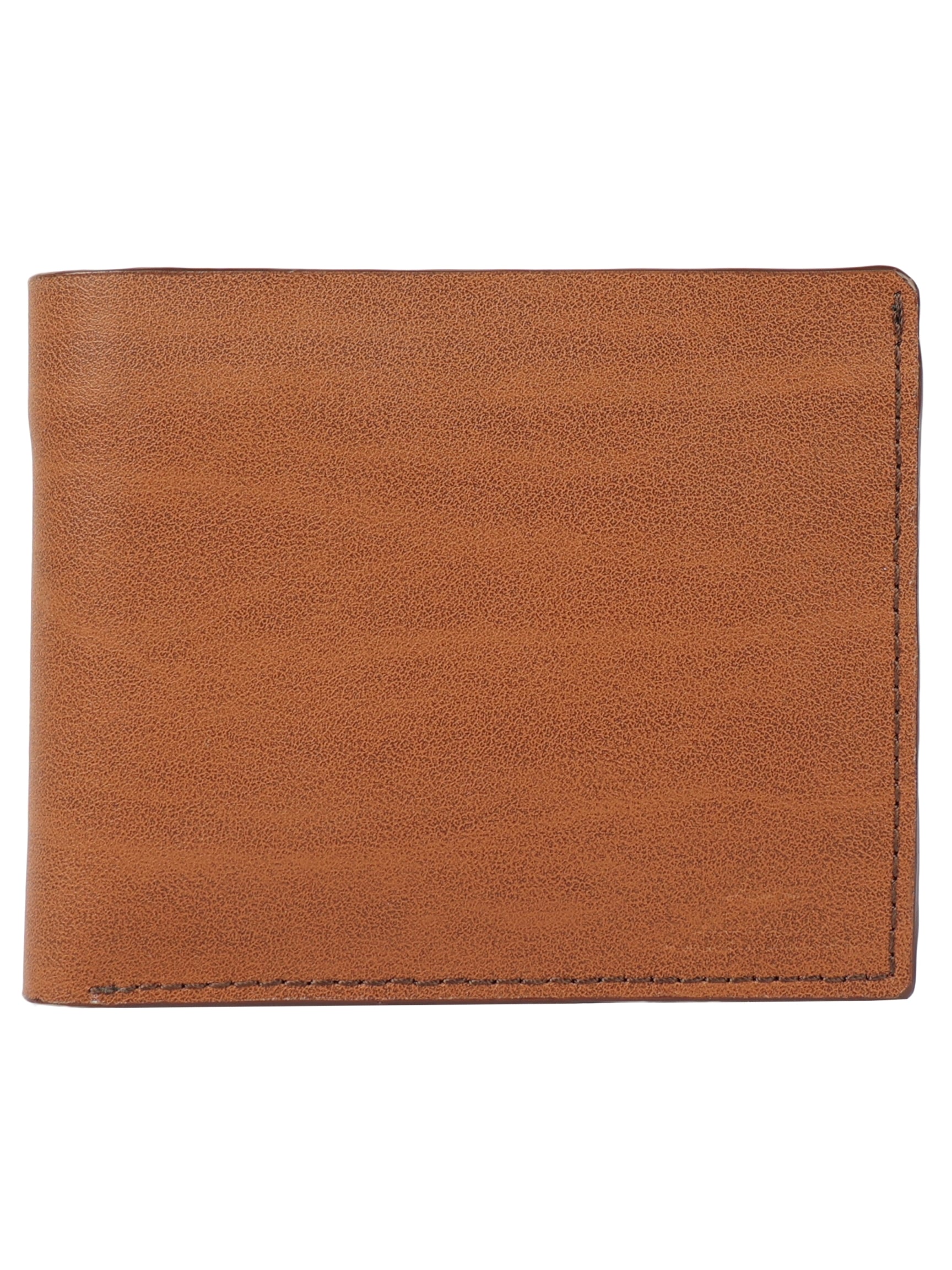 Tan Pebble Textured Leather Wallet