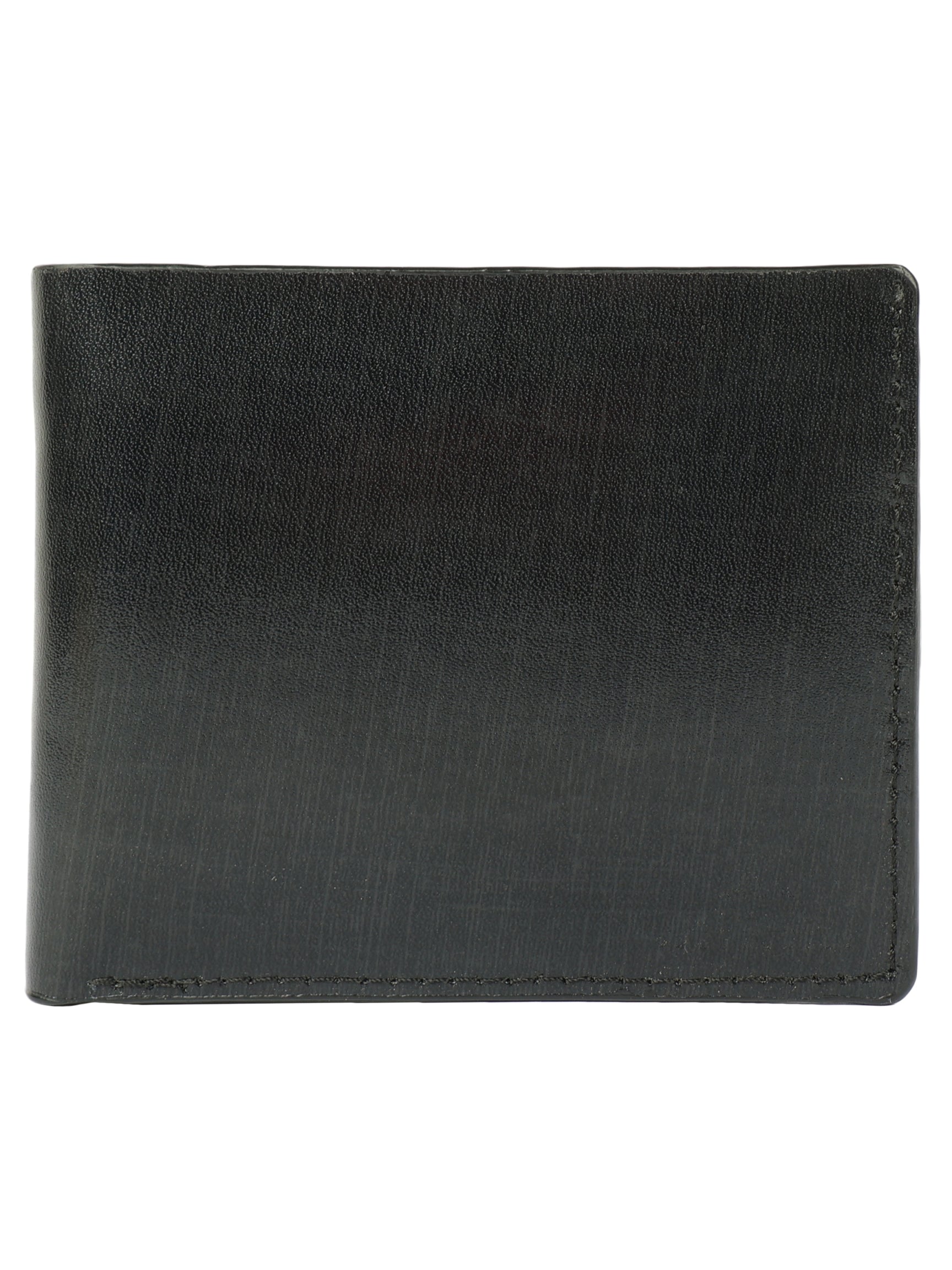 Black Linear Grain Leather Wallet