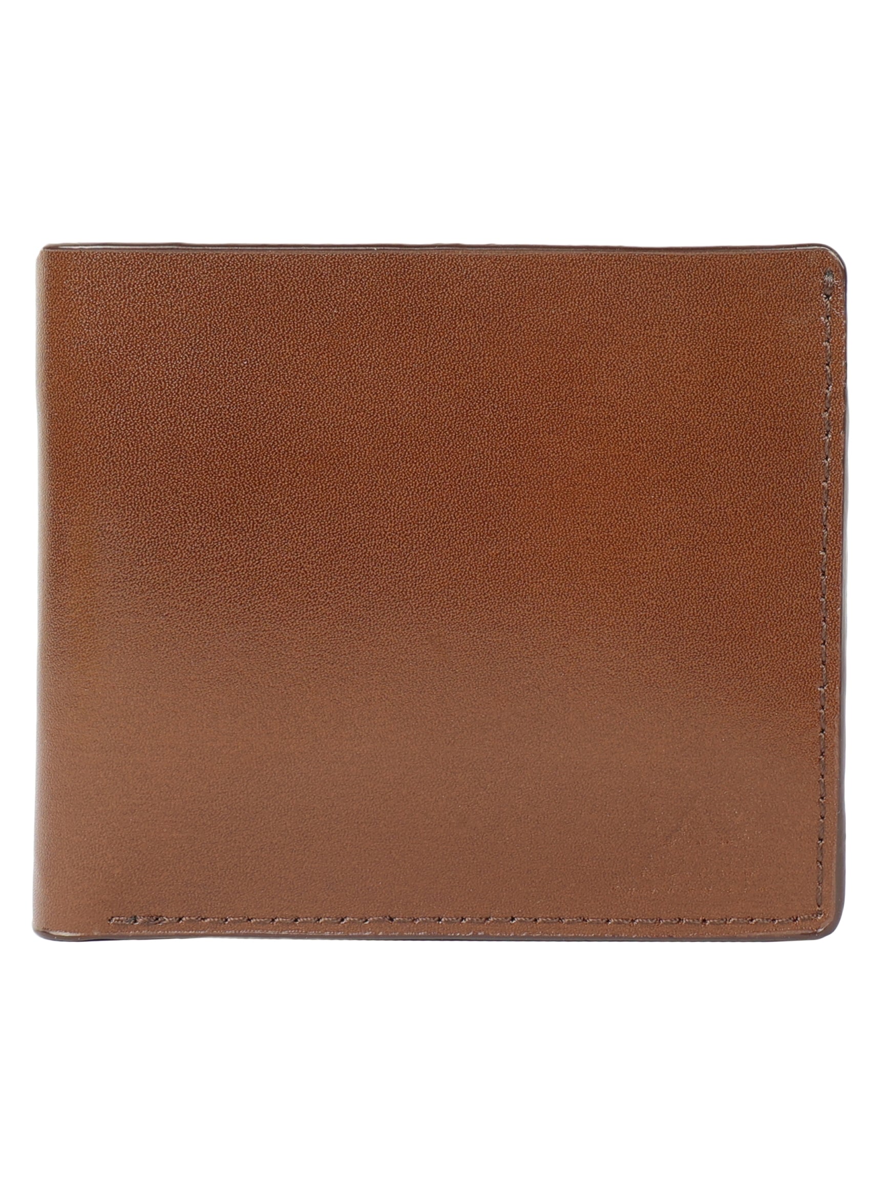 Brown Pebble Grain Textured Leather Wallet