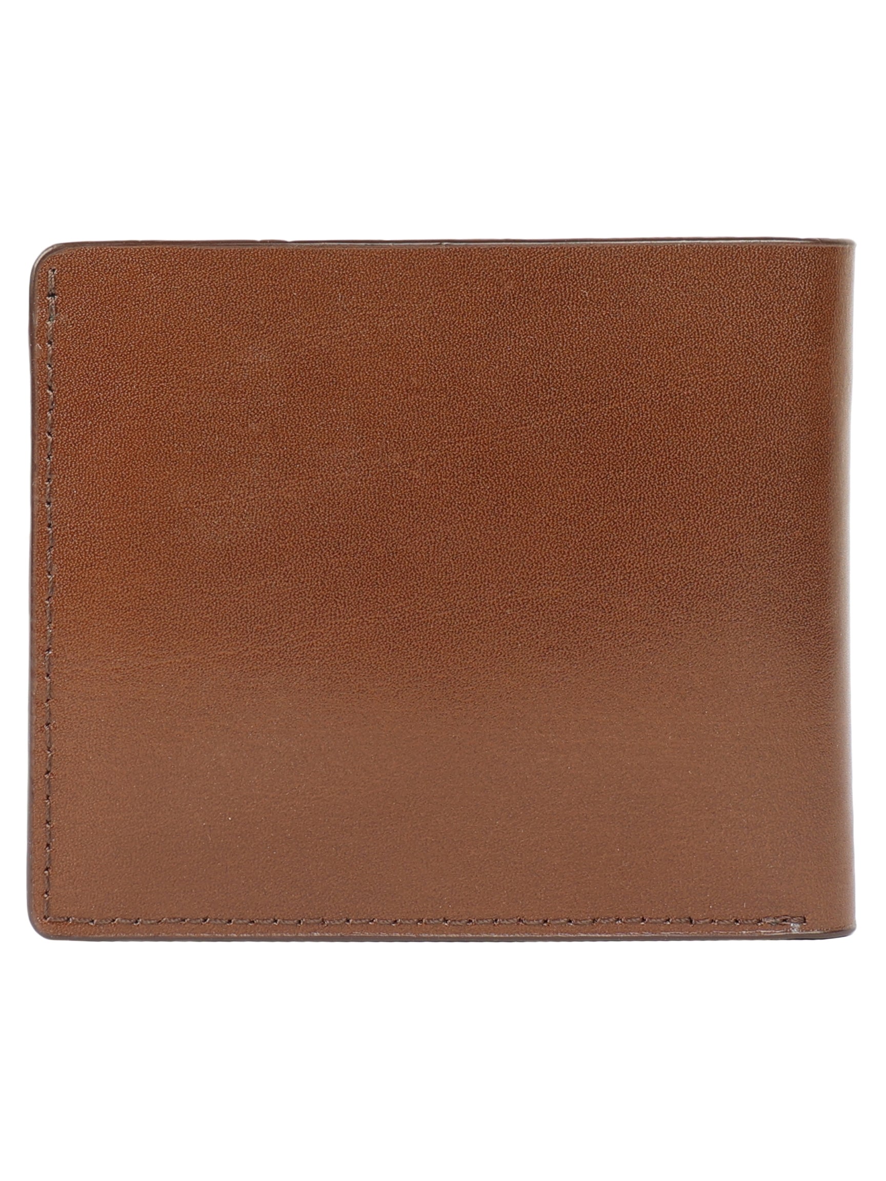 Brown Pebble Grain Textured Leather Wallet