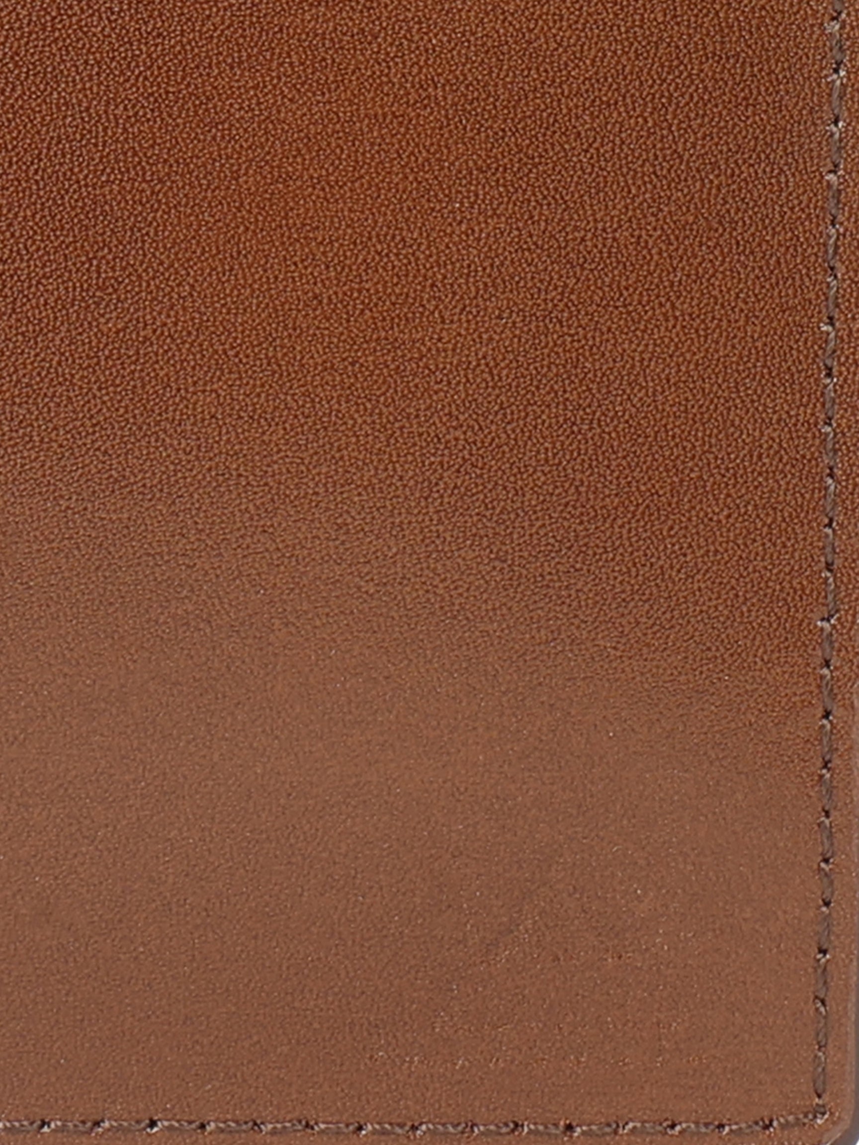 Brown Pebble Grain Textured Leather Wallet