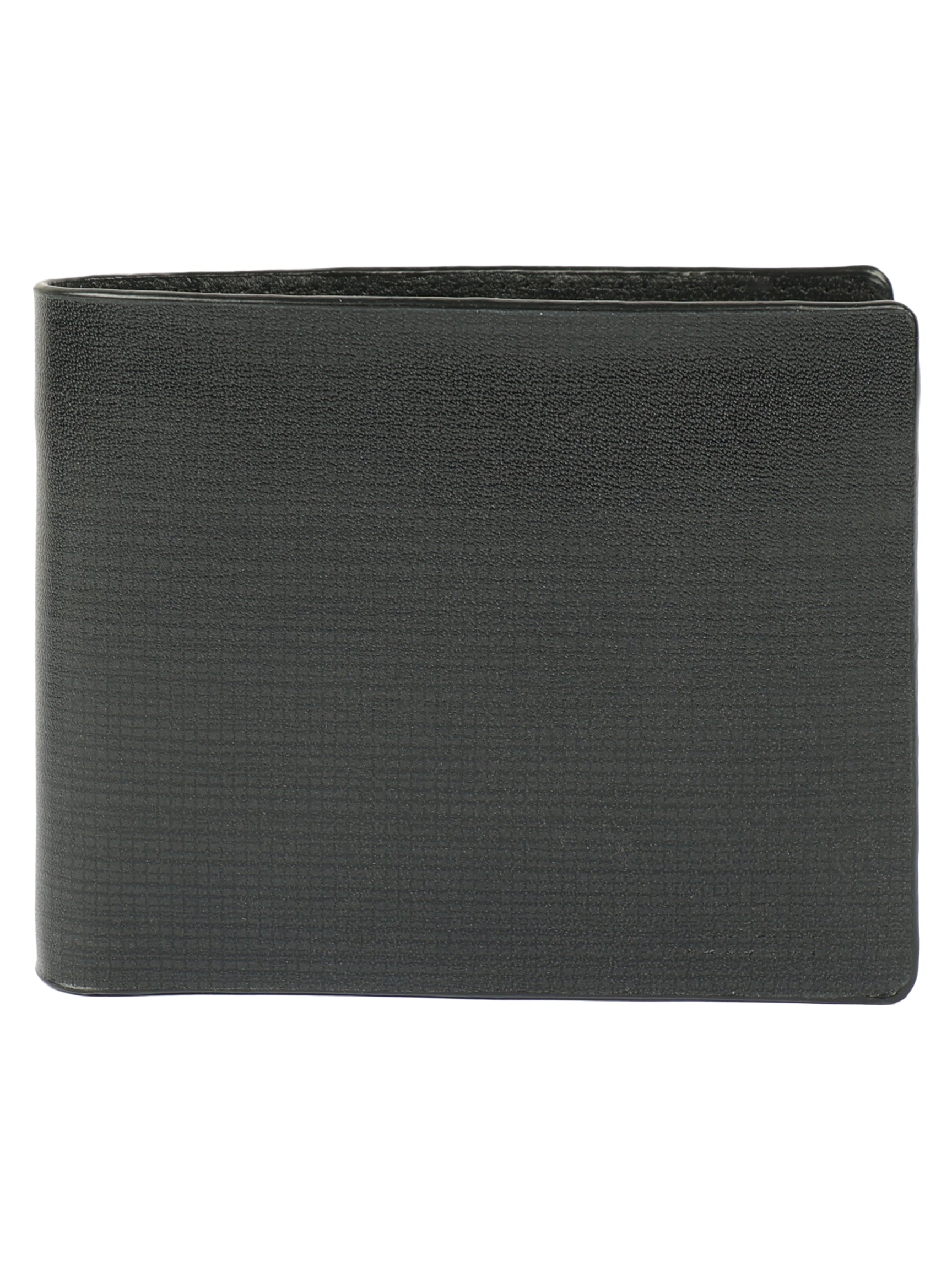 Black Checked Textured Wallet
