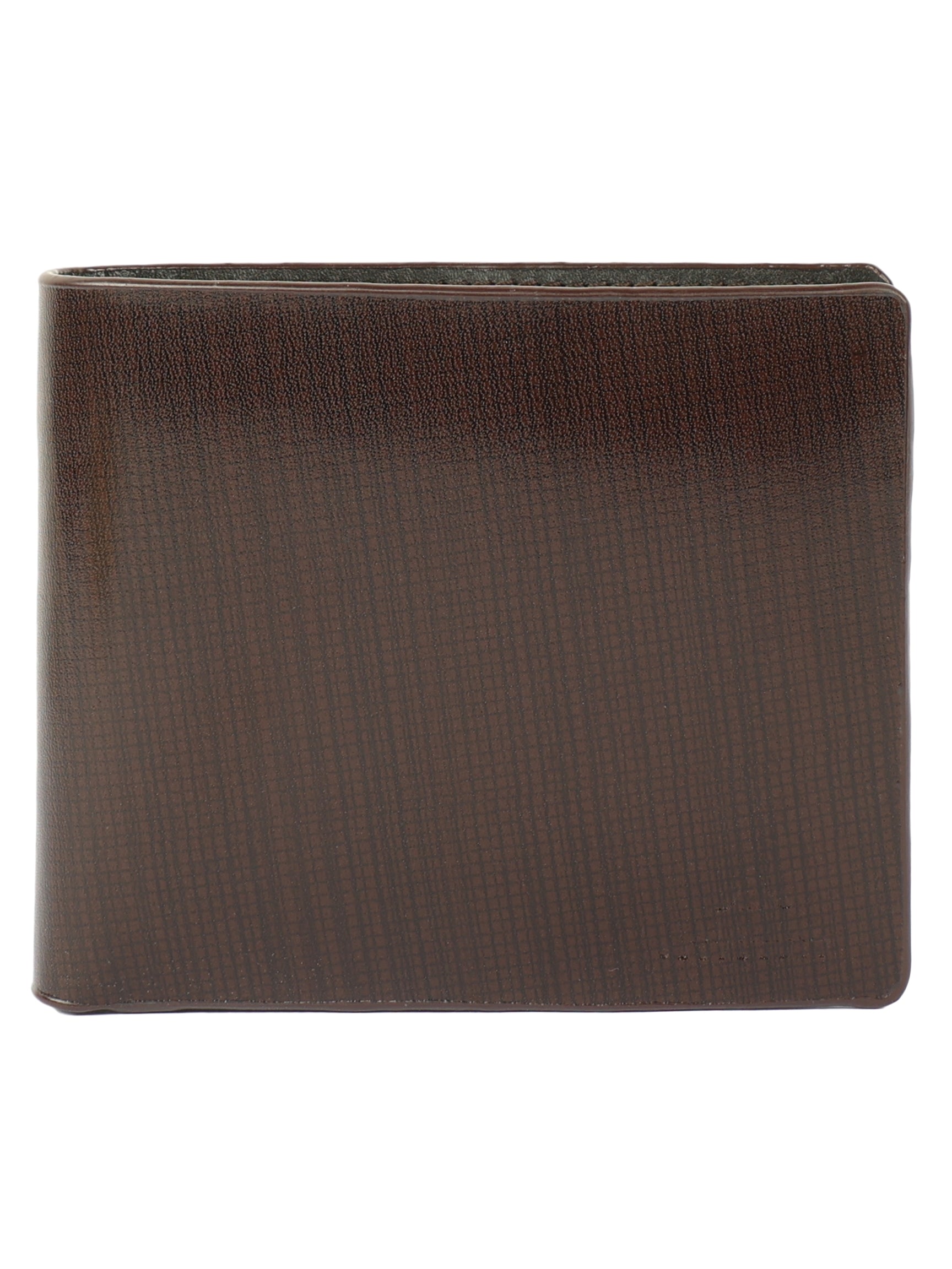 Brown Crosshatch Textured Wallet