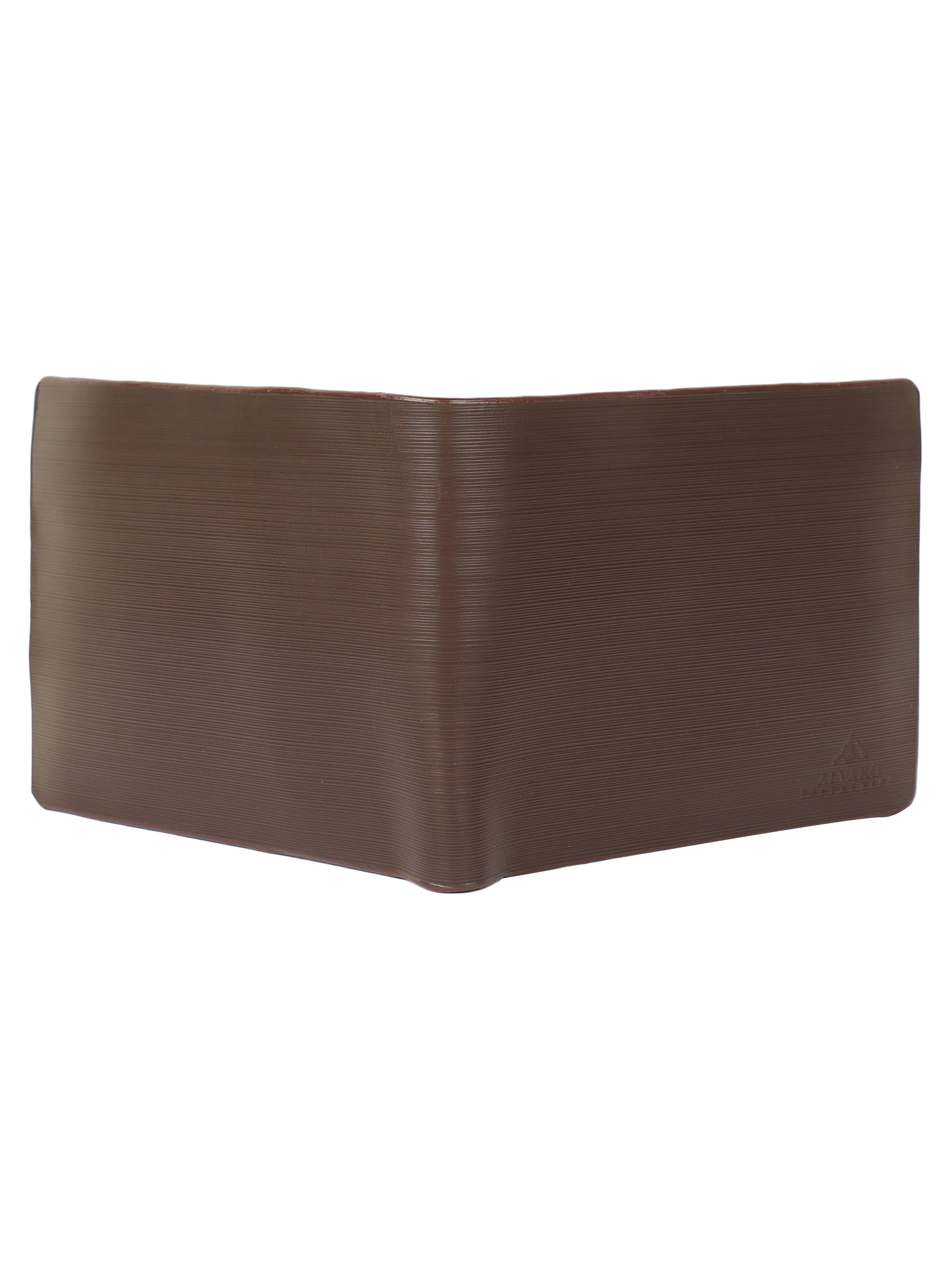 Horizontally Ridged Brown Leather  Wallet