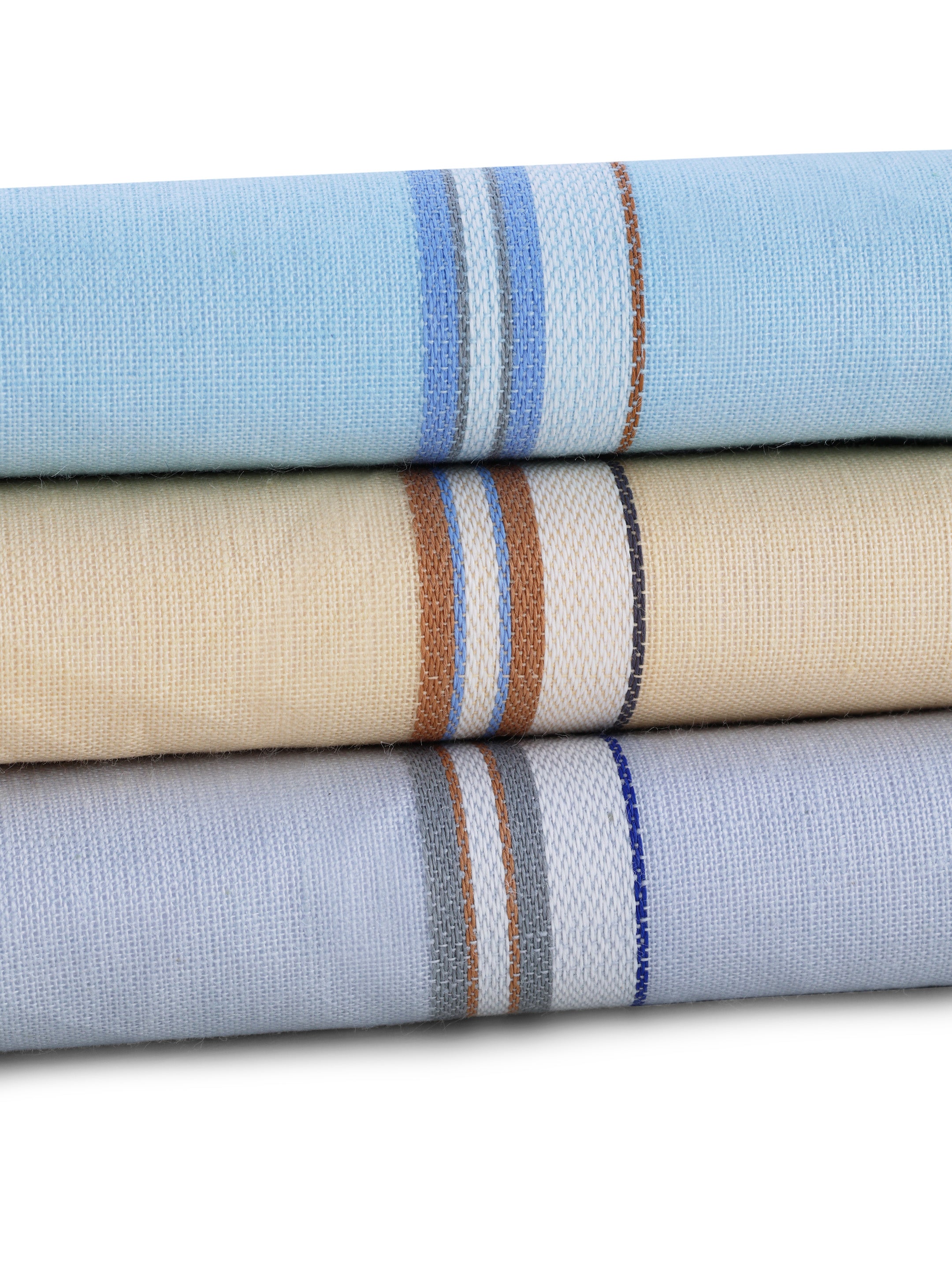 Soft Multicolor Striped Cotton Handkerchiefs