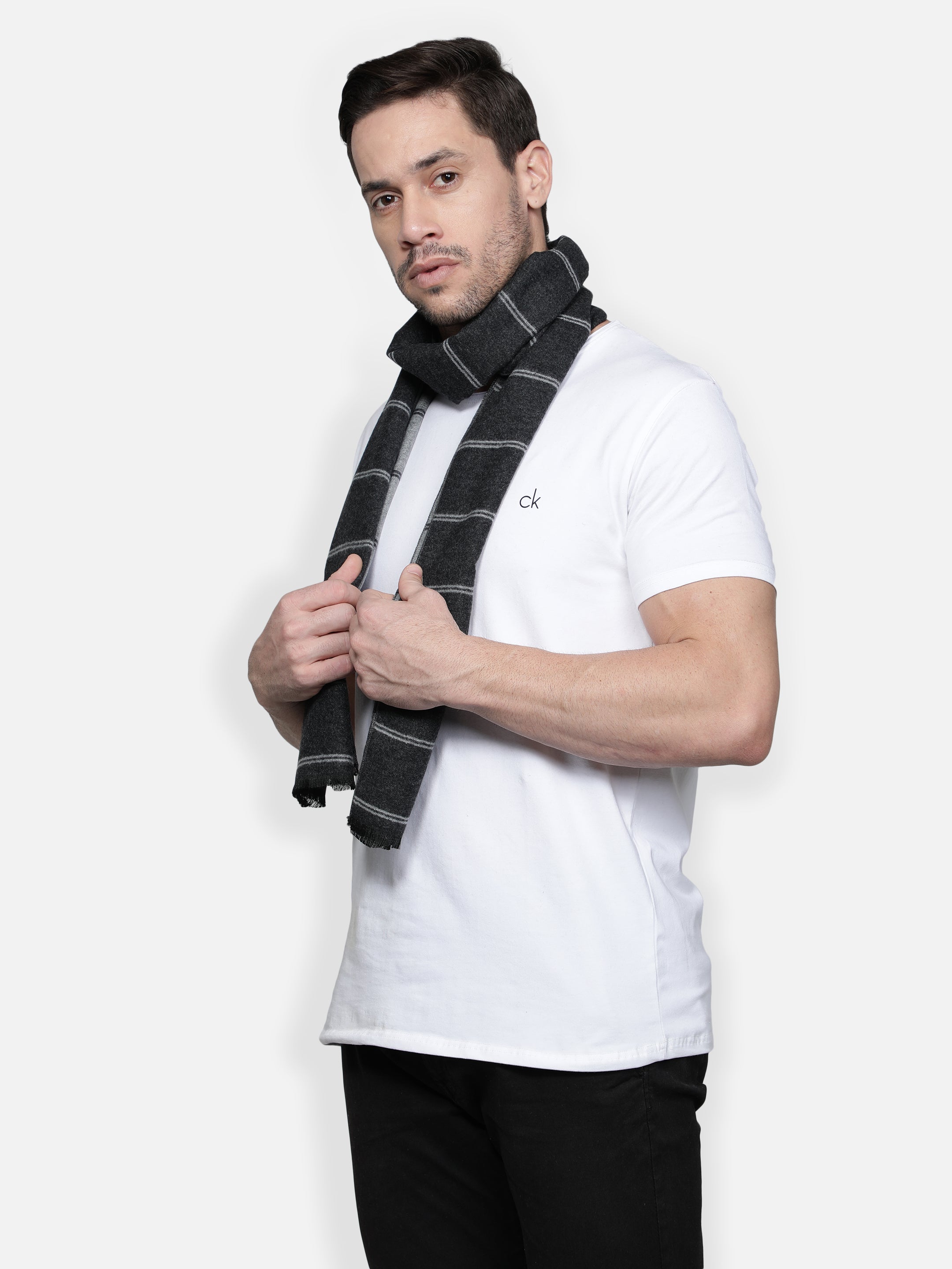 Alvaro Castagnino Men's Grey::Black Muffler