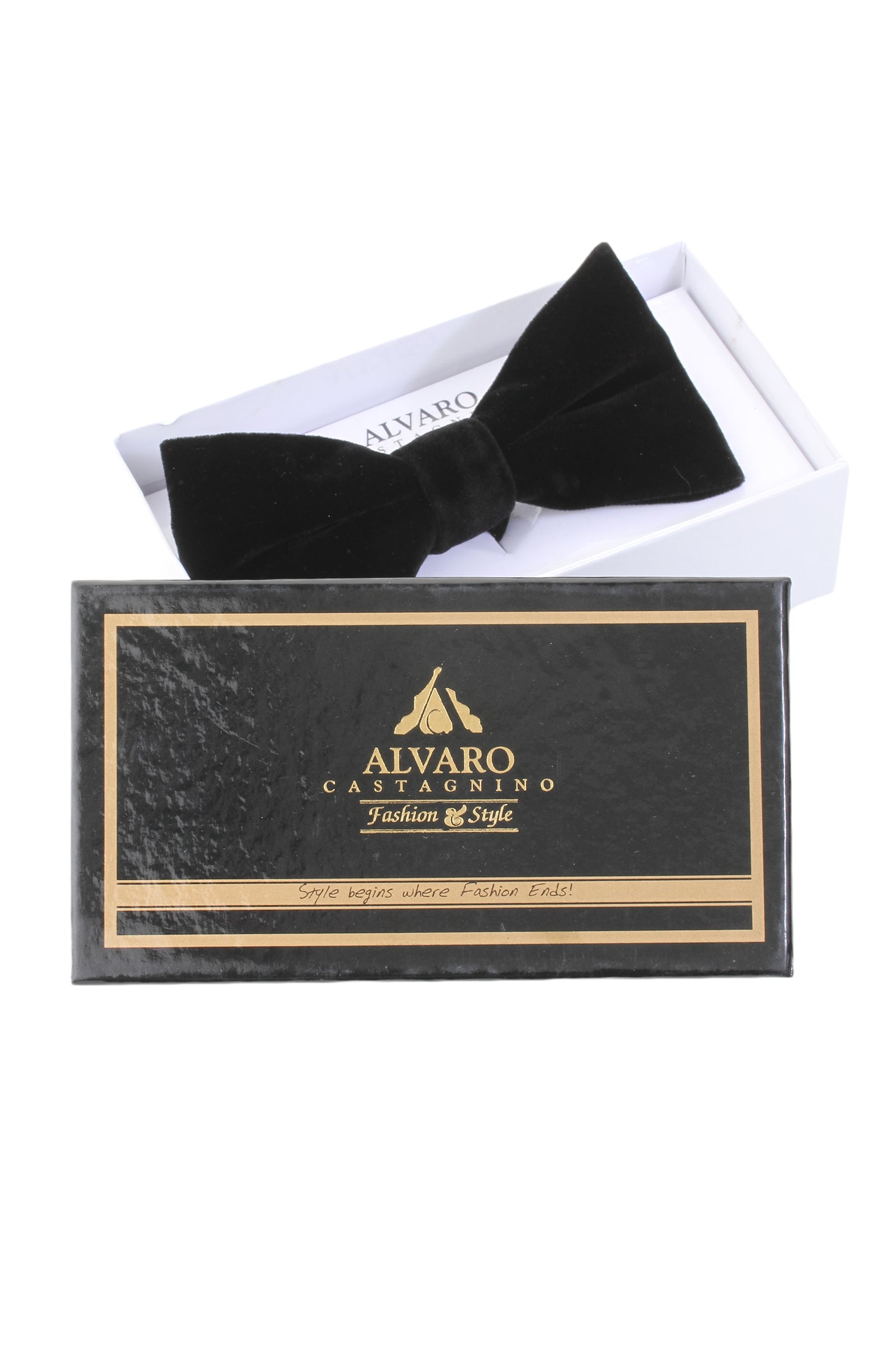 Alvaro Castagnino Men's Black Colored Bow Tie