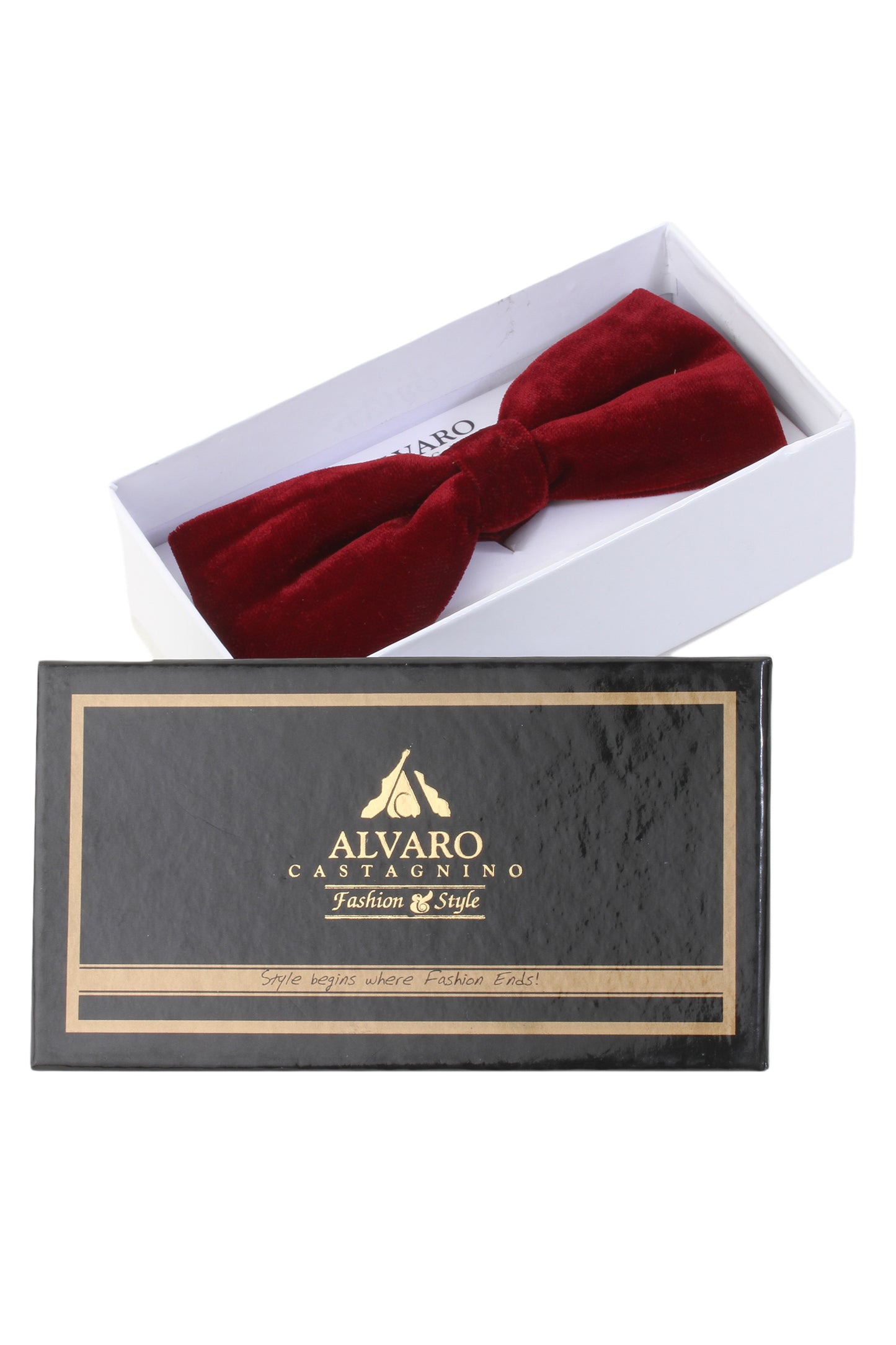 Alvaro Castagnino Men's Maroon Colored Bow Tie