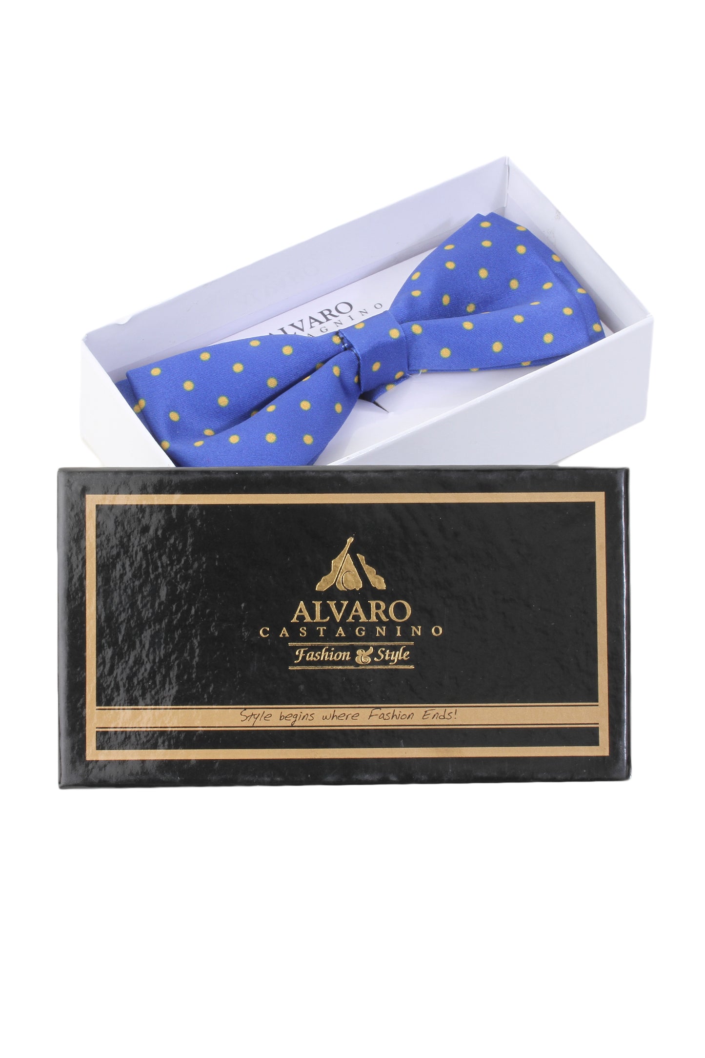 Alvaro Castagnino Men's Royal & Yellow Colored Bow Tie