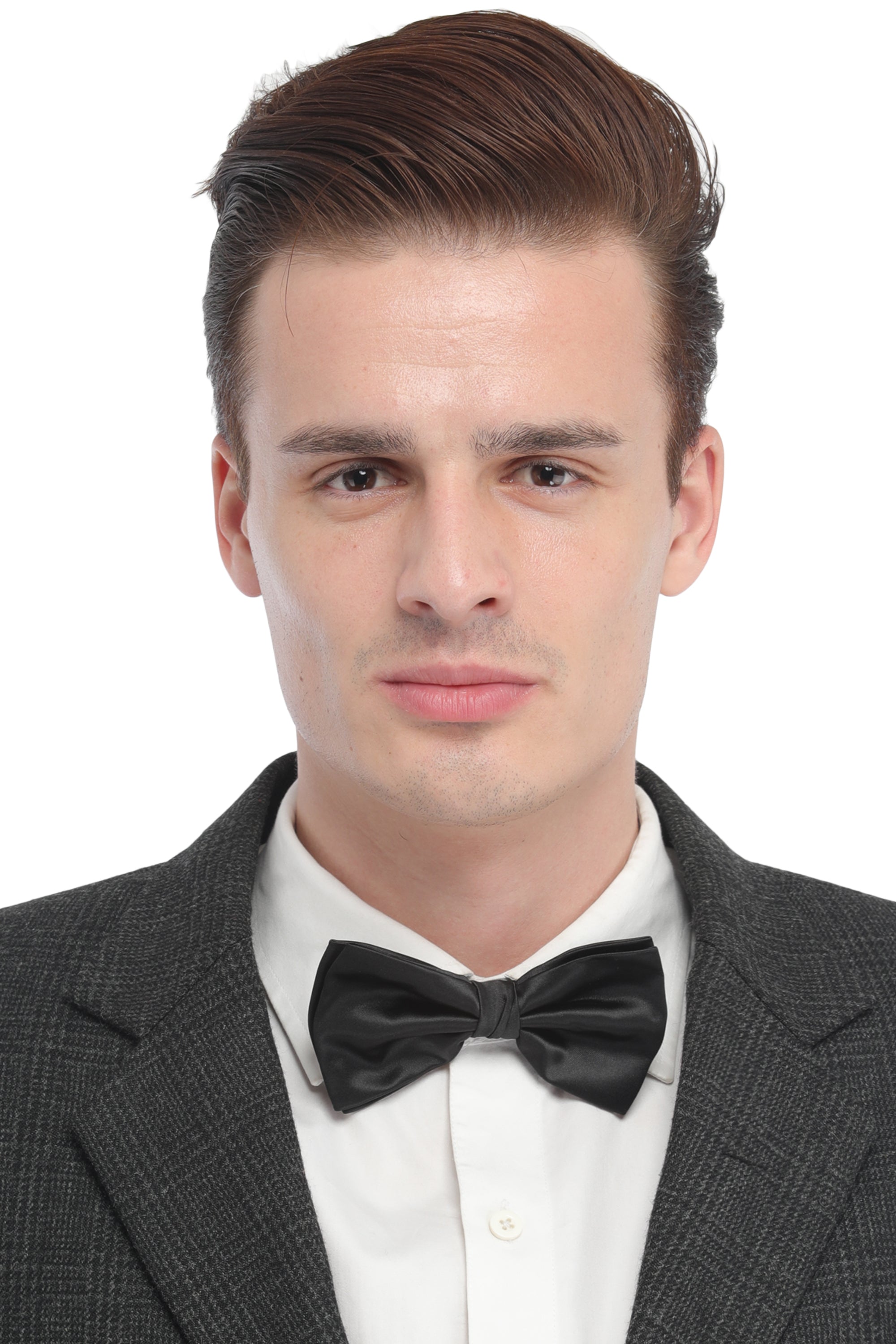 Alvaro Castagnino Men's Black Colored Microfiber Bow Tie