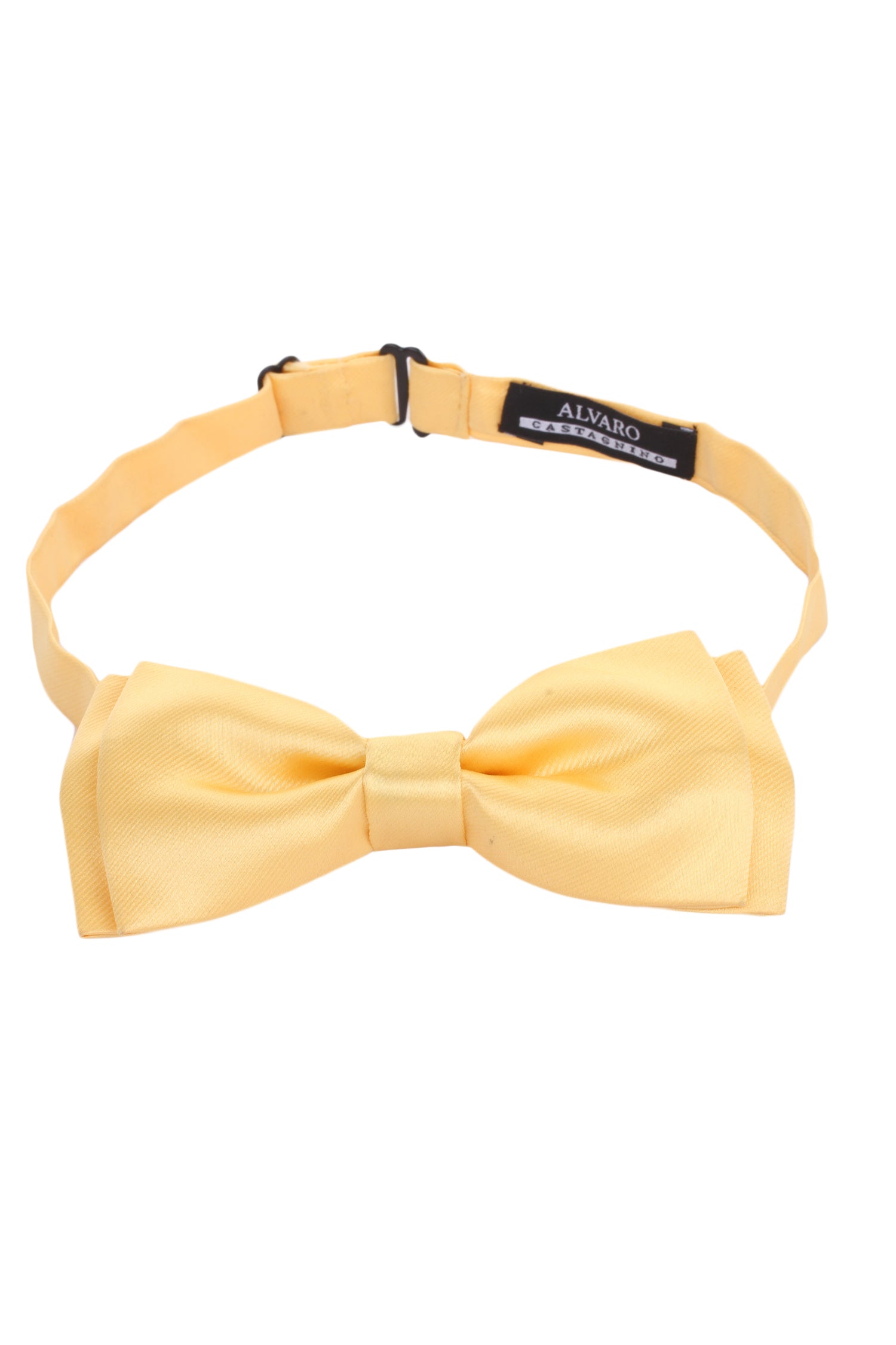 Alvaro Castagnino Men's Yellow Colored Microfiber Bow Tie